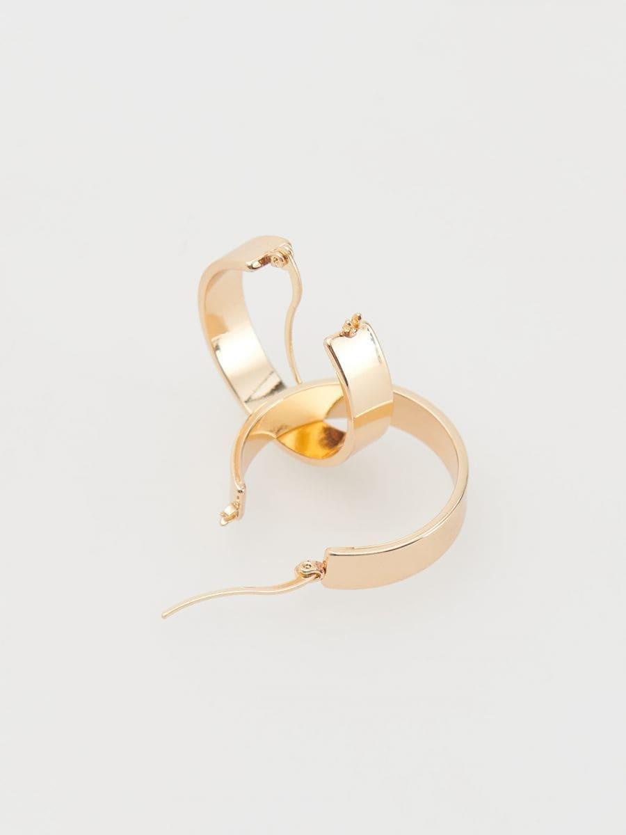 Gold Hoop Earrings, Golden, large image number 6