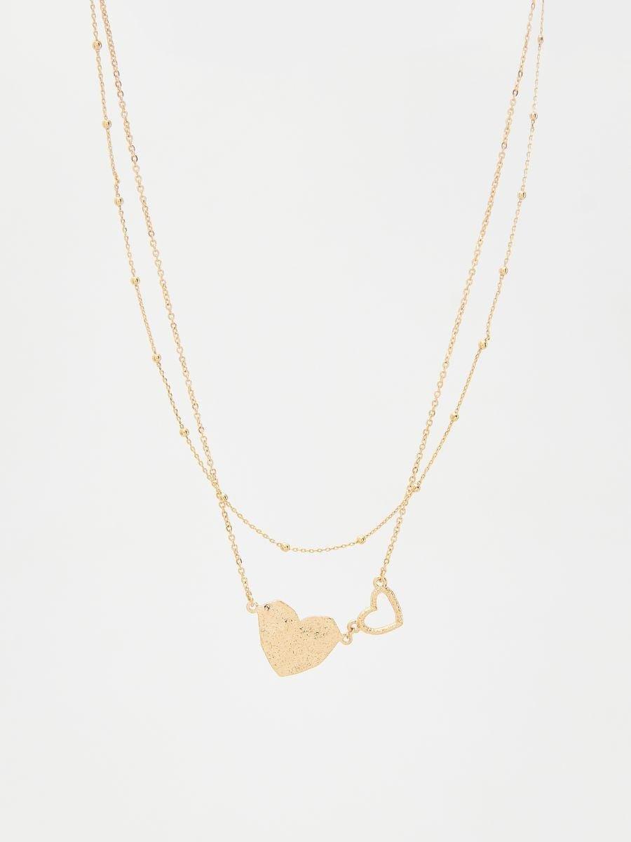 Gold Hearts Necklace, Golden, large image number 0