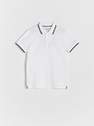 Reserved - White Cotton Polo Shirt, Kids Boys