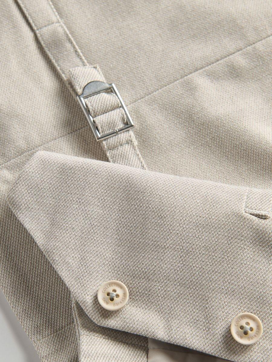 Beige Smart Elongated Waistcoat, Beige, large image number 2