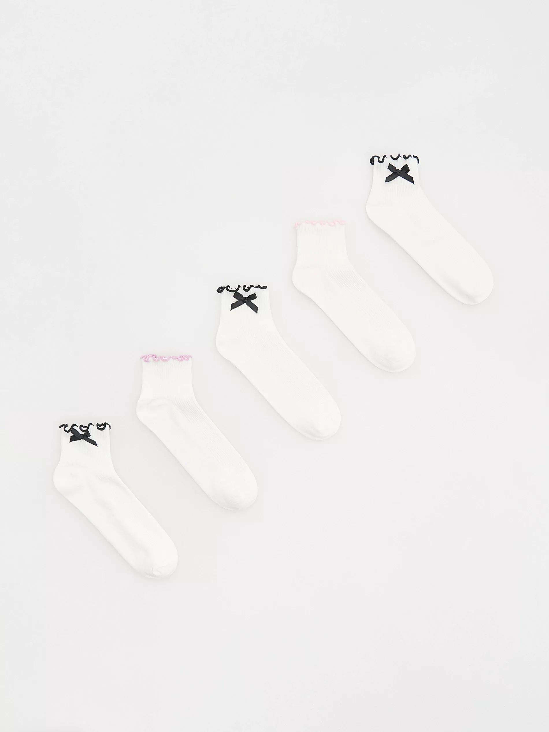 White Socks Multi, Kids Girl, , large image number 0