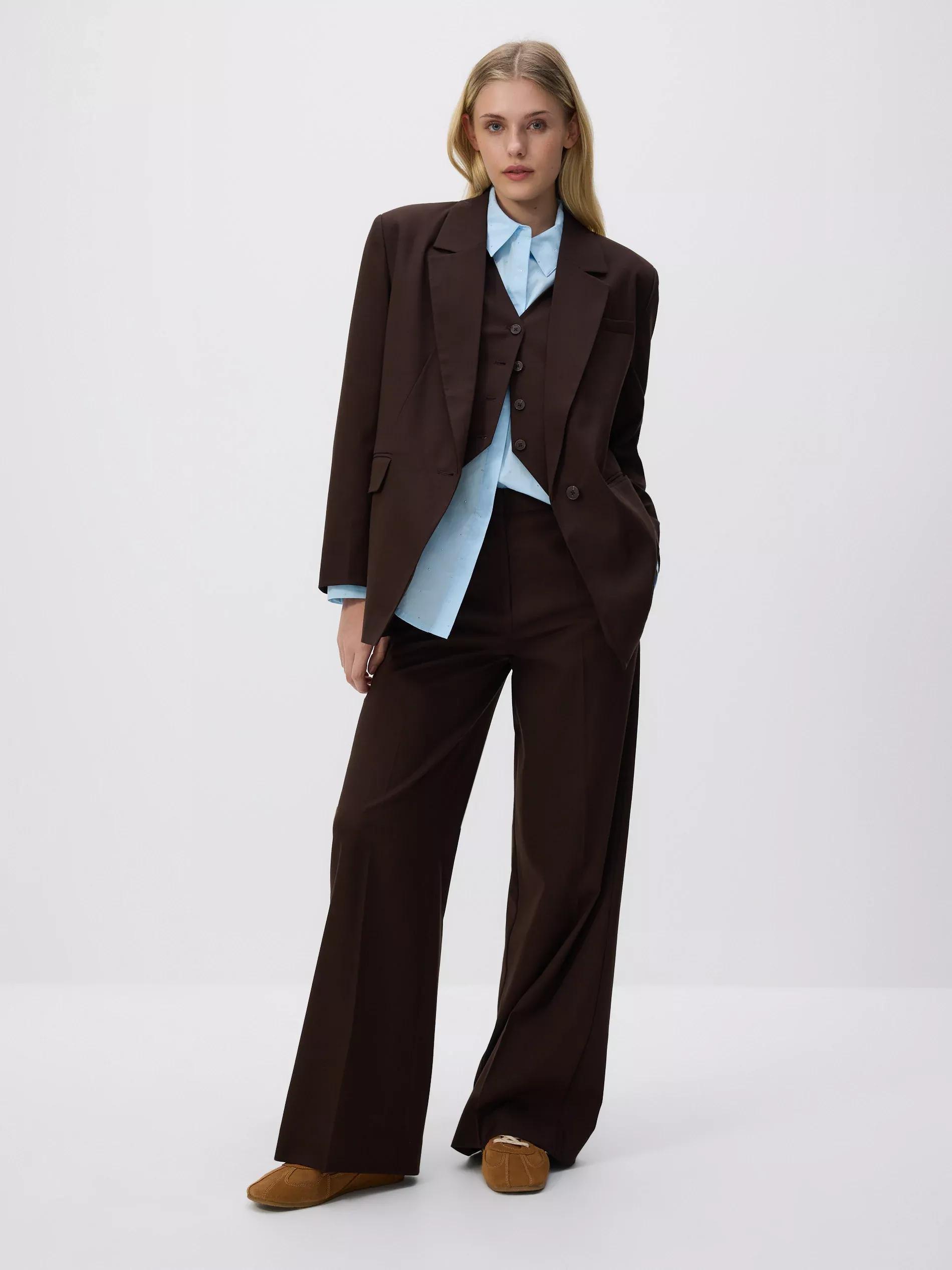 PALE BLUE Shirt with rhinestones, Blue, medium