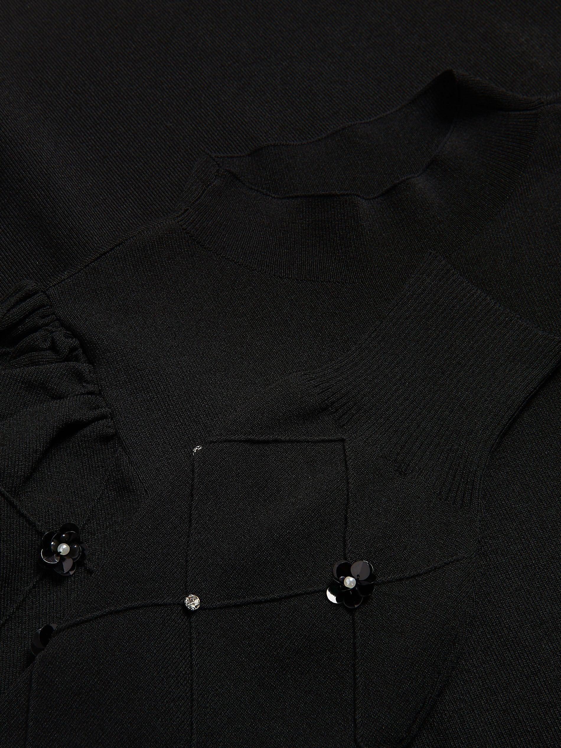 Black Jersey Dress, Black, large image number 5