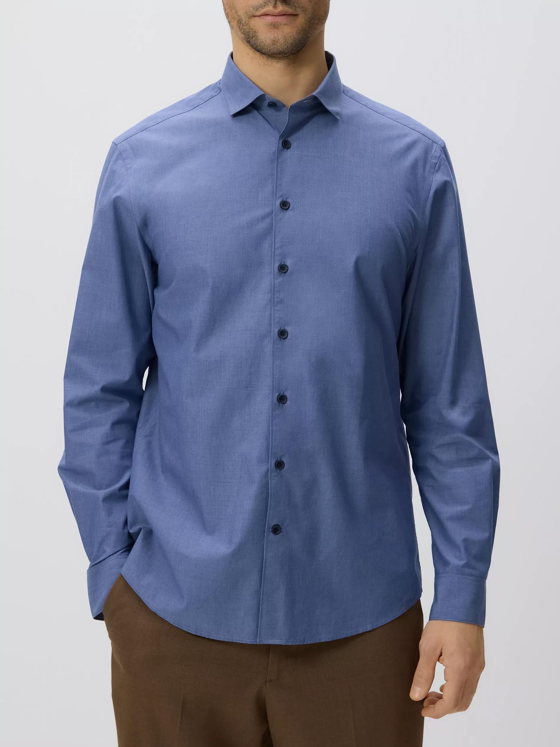 Navy Regular Fit Cotton Shirt, Navy, medium