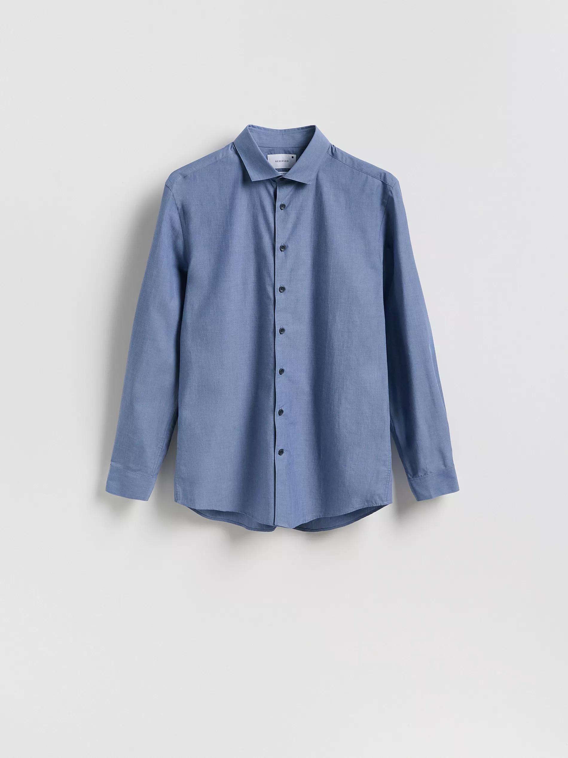 Navy Regular Fit Cotton Shirt, Navy, large image number 3