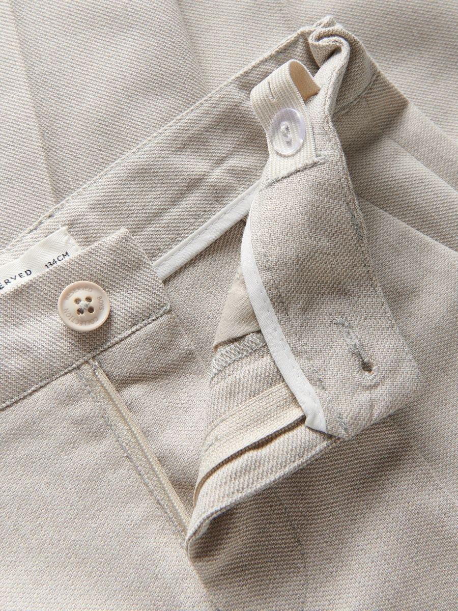 Beige Elegant Trousers With Added Viscose, , large image number 2