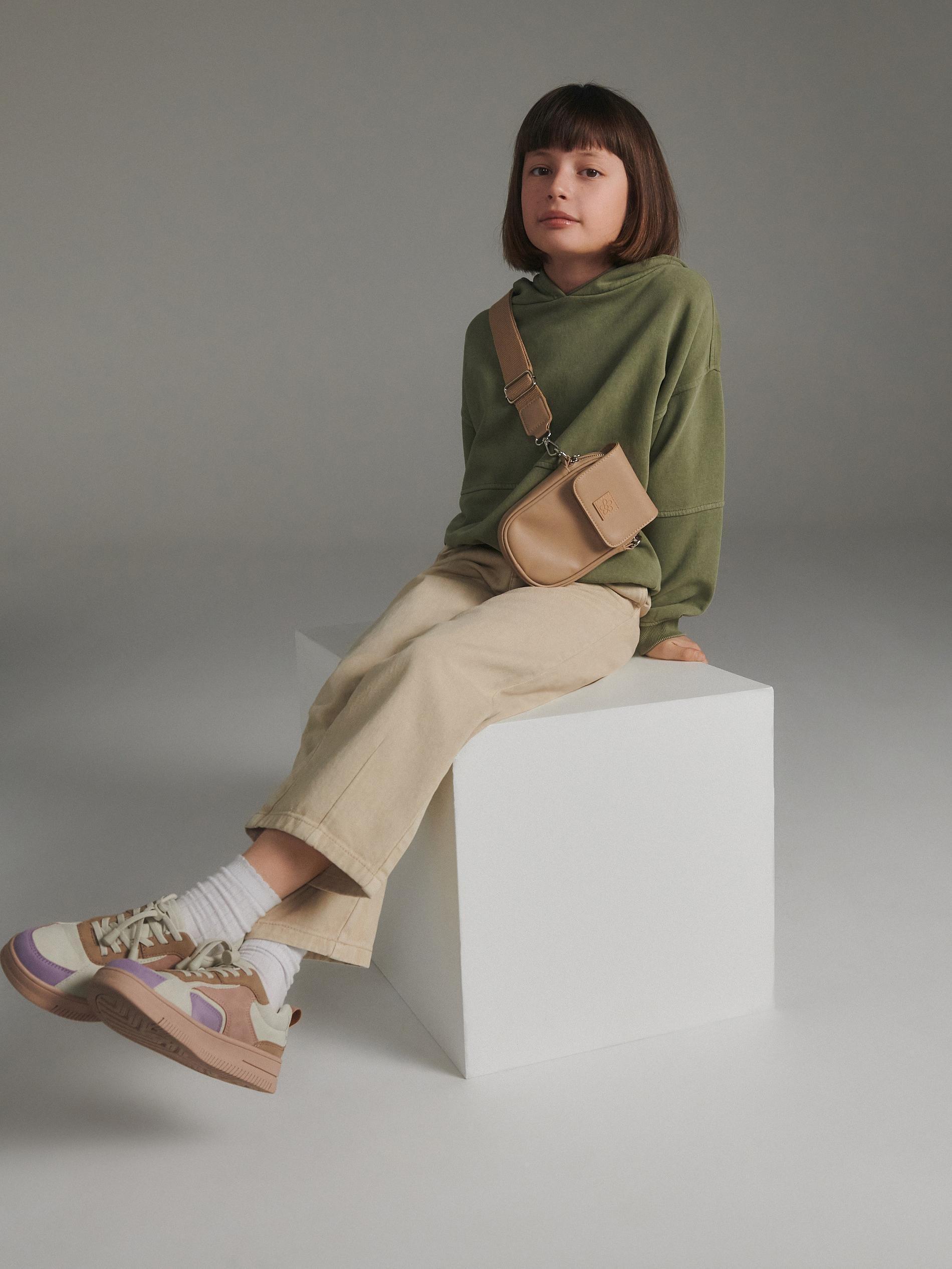 Beige Bumbag With Patch , Kids Girls, Beige, large image number 6