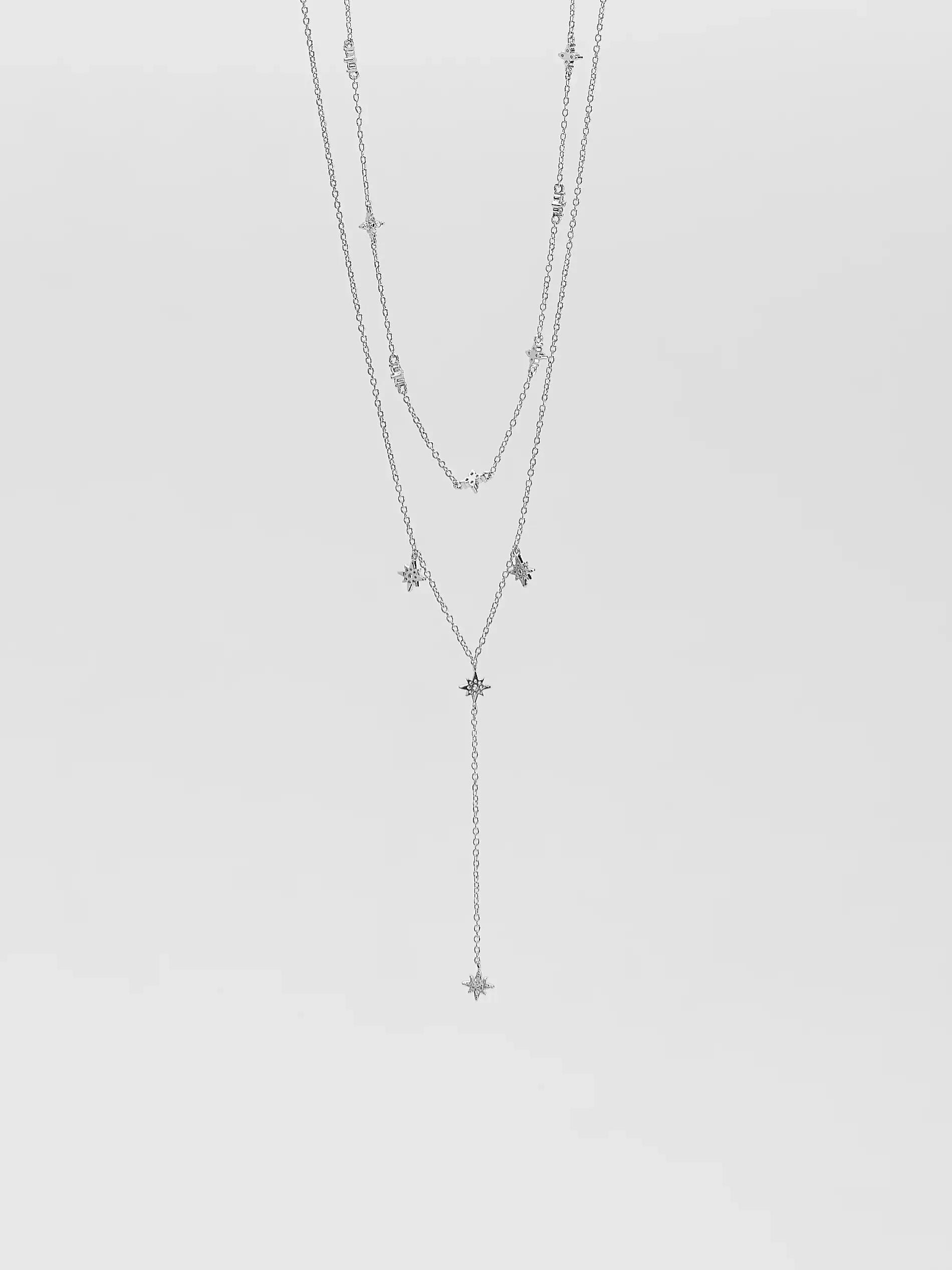 Silver Necklace, Silver, large image number 1