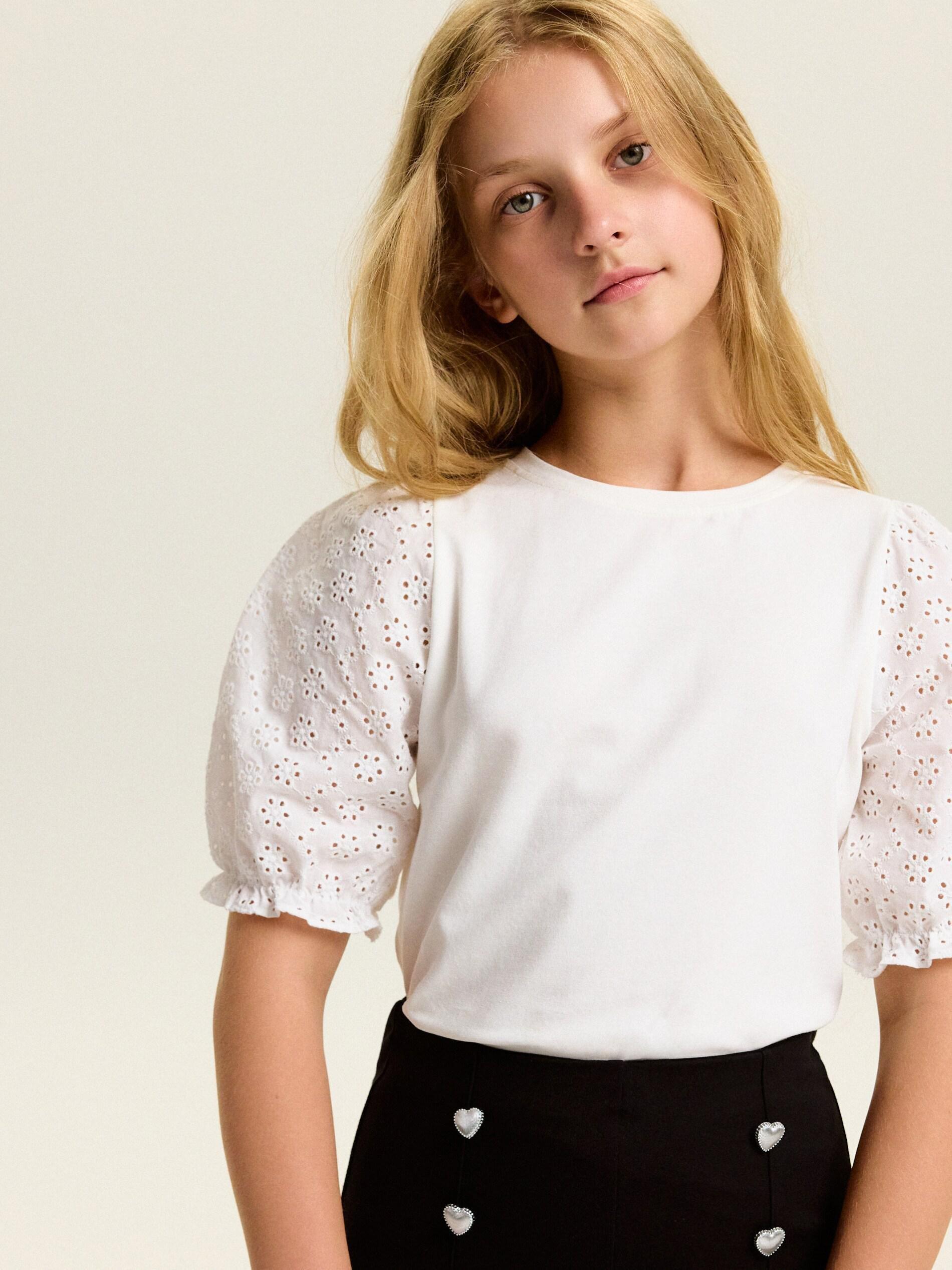 CREAM Puff sleeve blouse, Ivory, large image number 2
