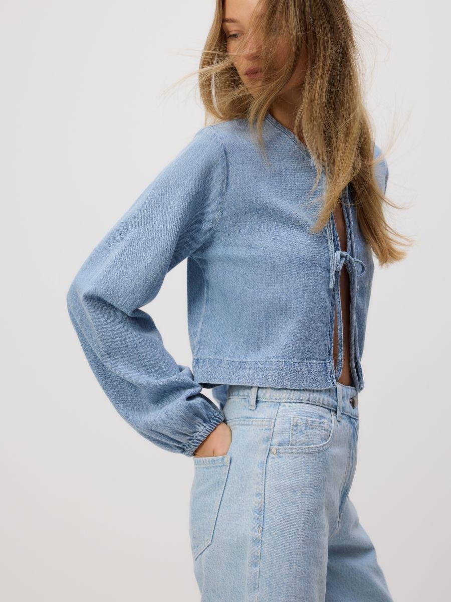 Denim bermuda shorts, , large image number 2