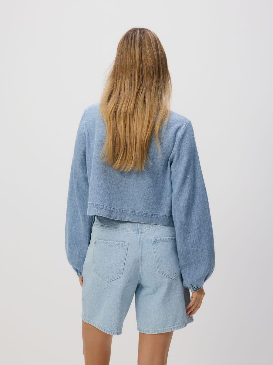 Denim bermuda shorts, , large image number 3