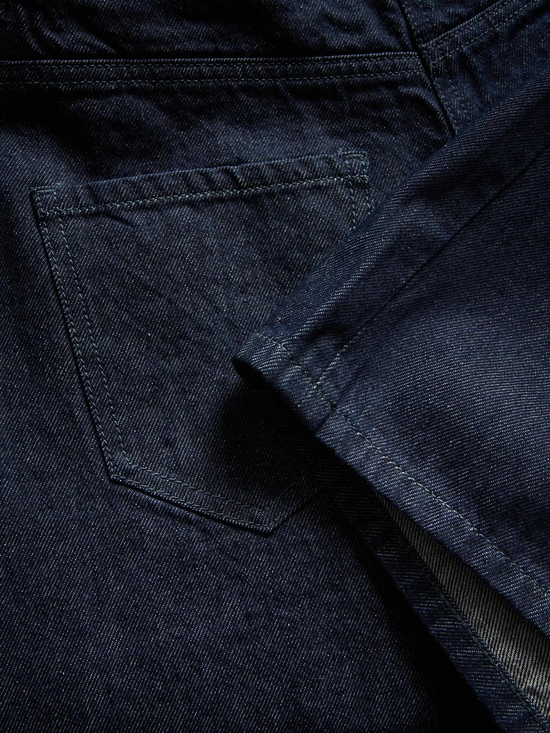 Navy Denim Bermuda Shorts, , large image number 5