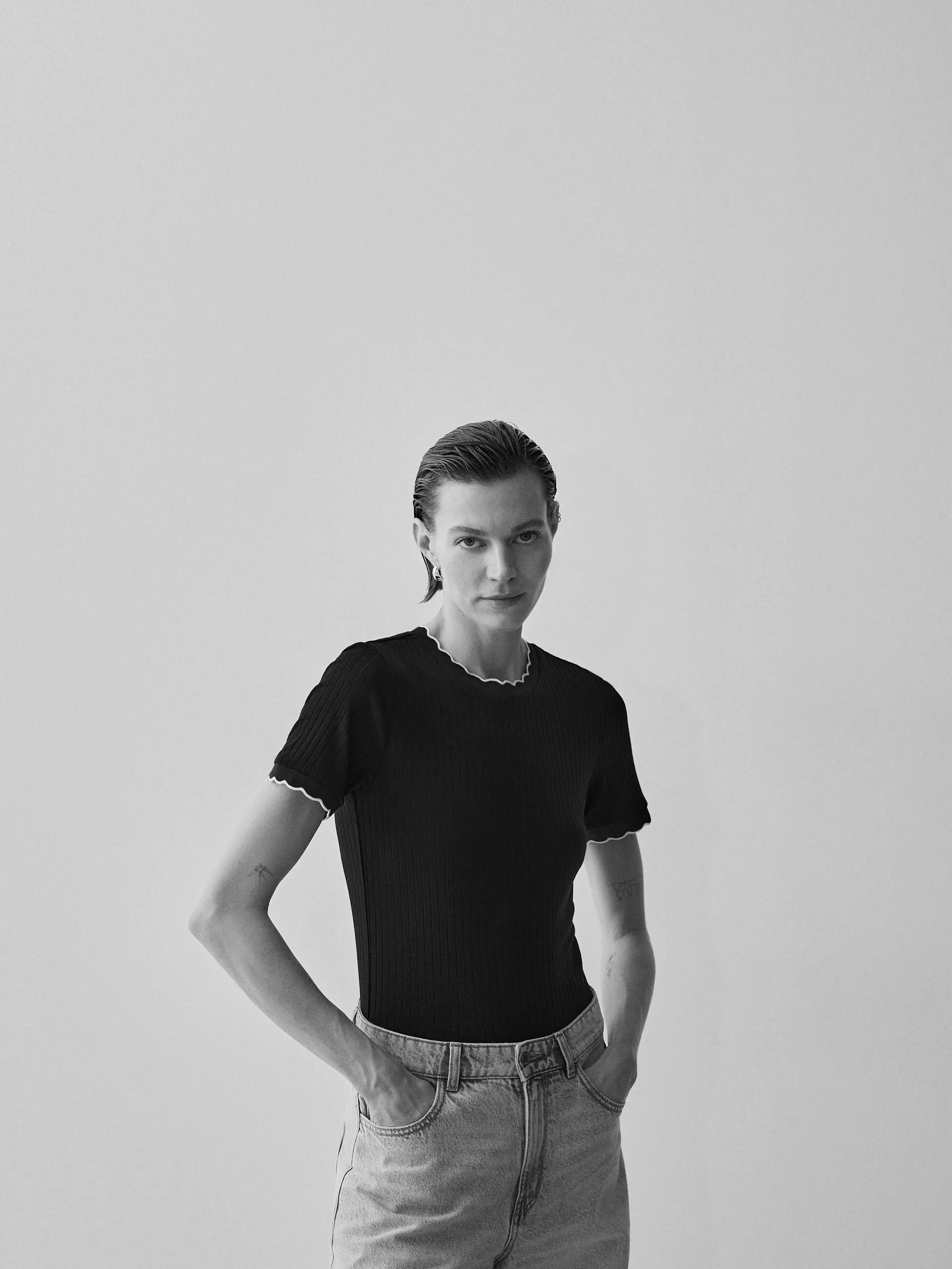 Black Jersey T-Shirt, , large image number 2
