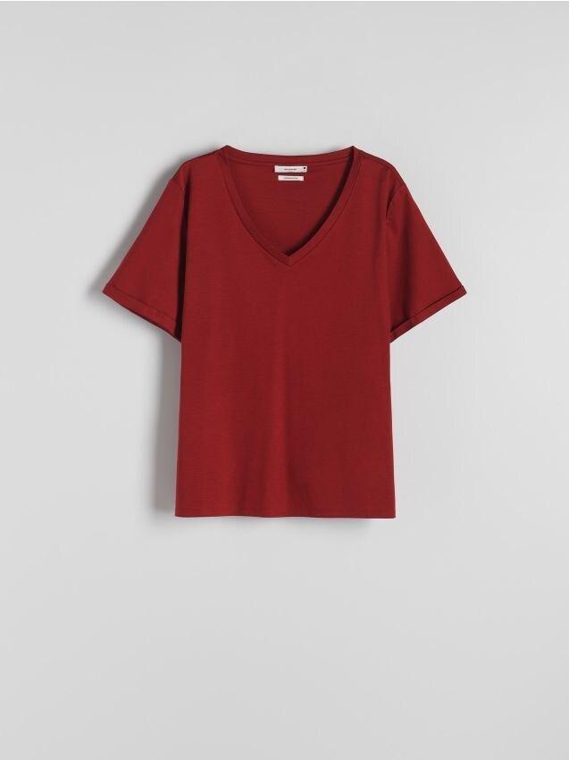 Red V-Neck T-Shirt, , large image number 0