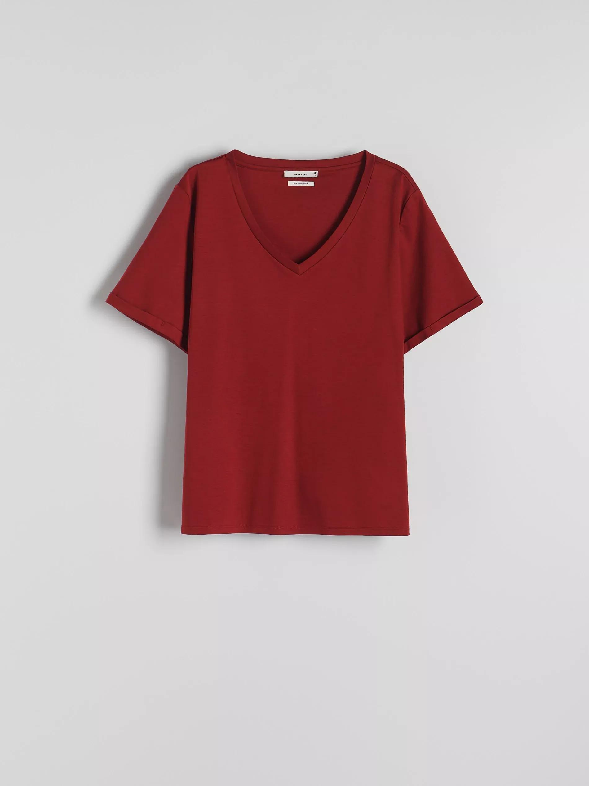 Red V-Neck T-Shirt, , large image number 1