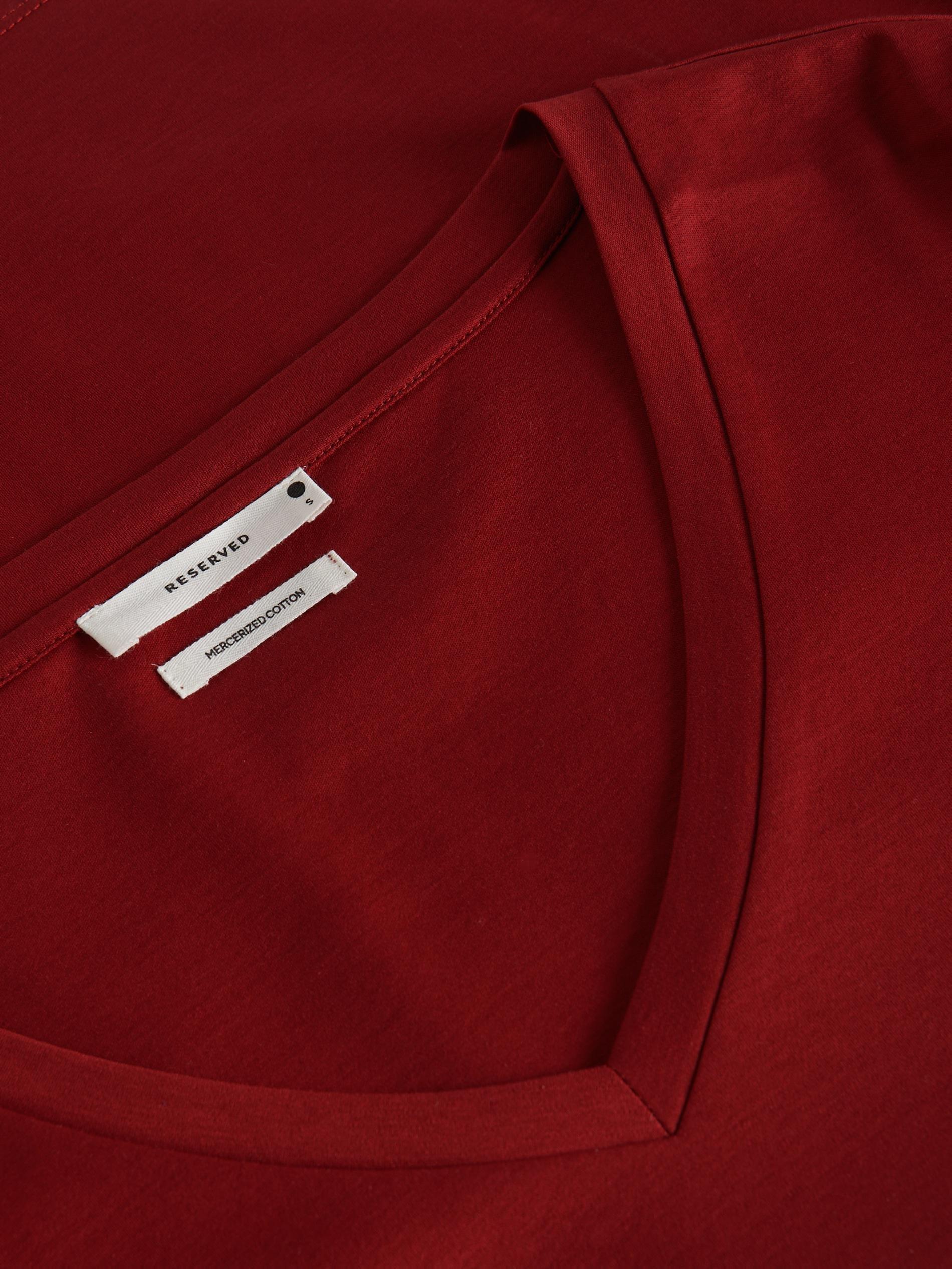 Red V-Neck T-Shirt, , large image number 2