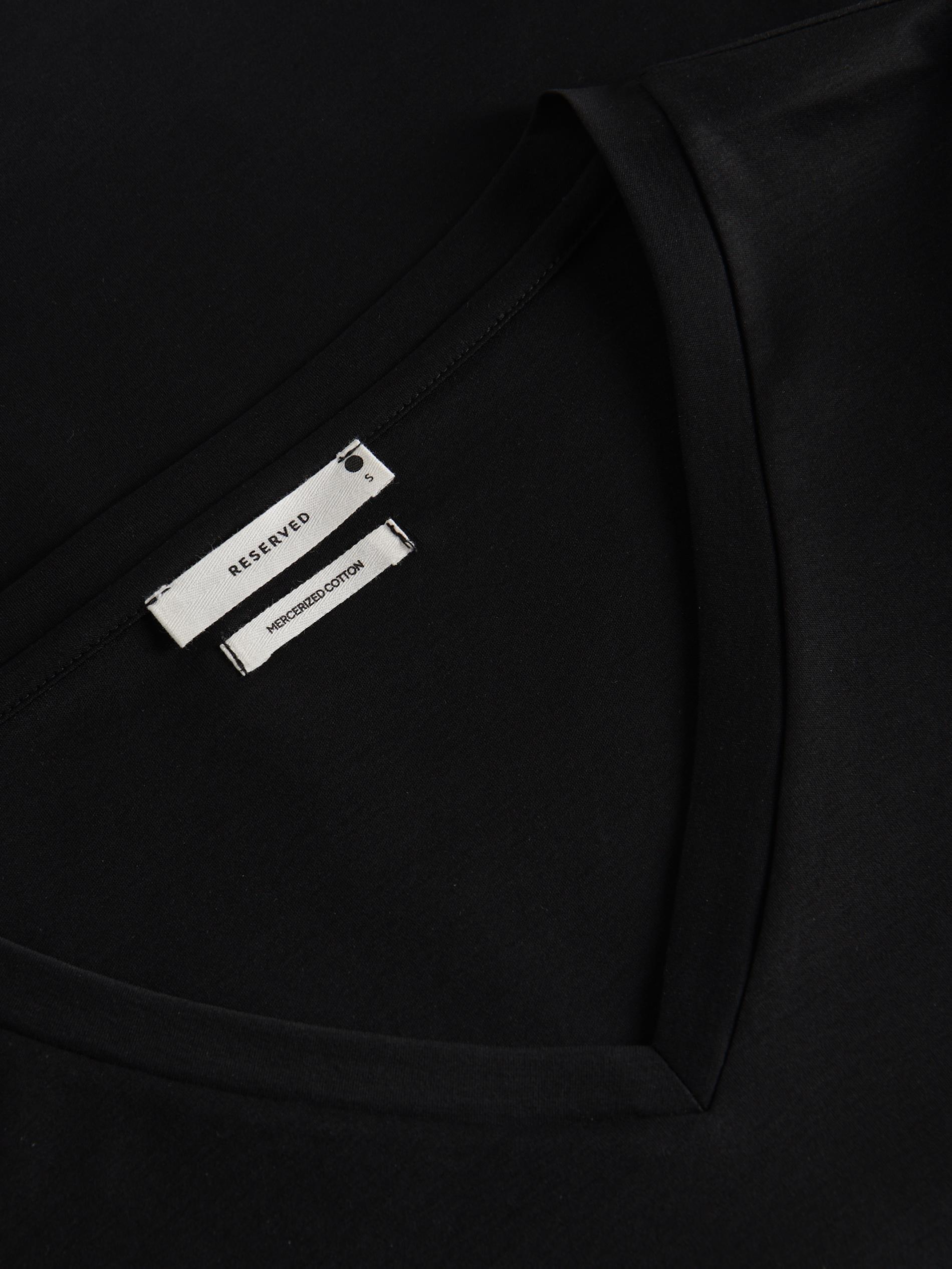 Black V-Neck T-Shirt, , large image number 3