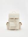 Reserved - cream Faux leather backpack