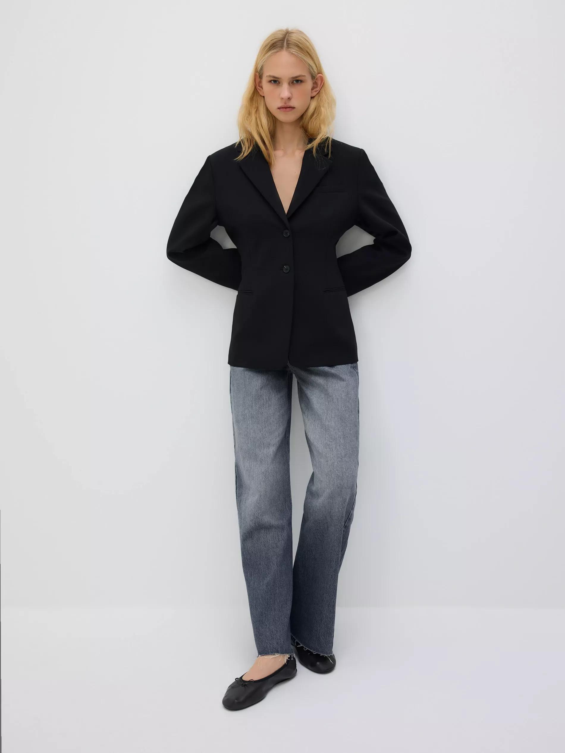 BLACK Slim fit blazer, Black, medium