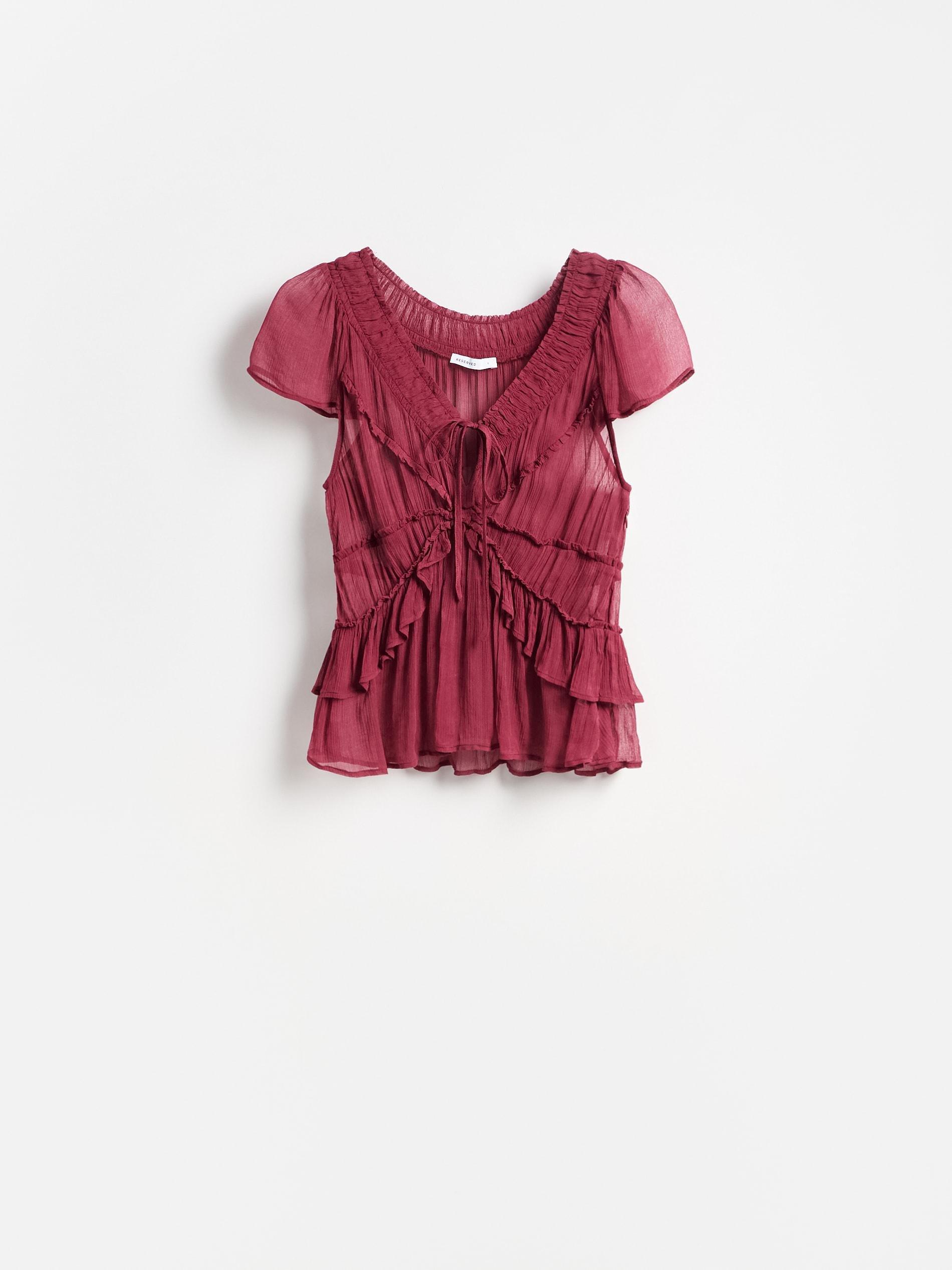 Purple Ruffle Blouse, Purple, large image number 4
