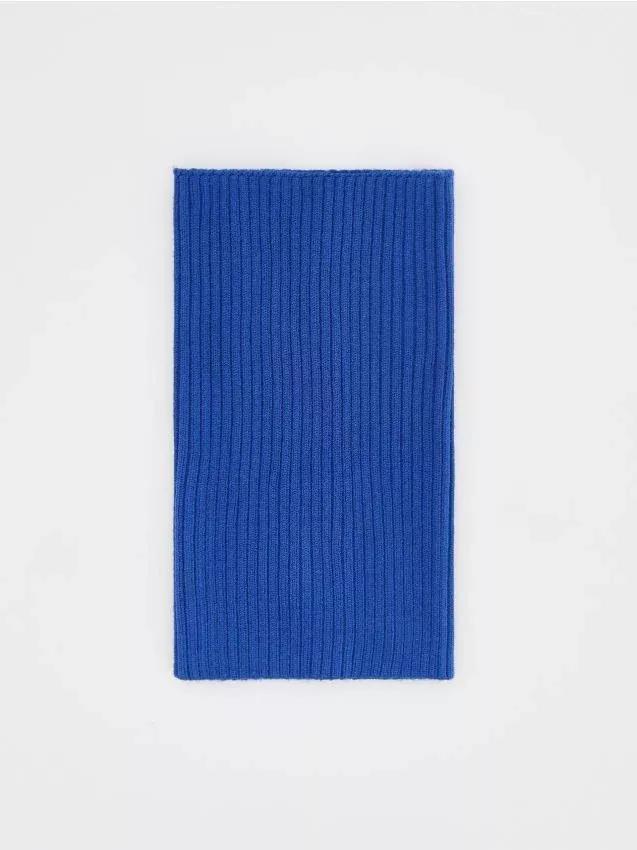 Blue Snood Made Of Structured Fabric, Blue, large image number 0