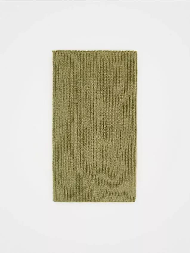 LIGHT OLIVE Structural fabric snood, Green, large image number 0