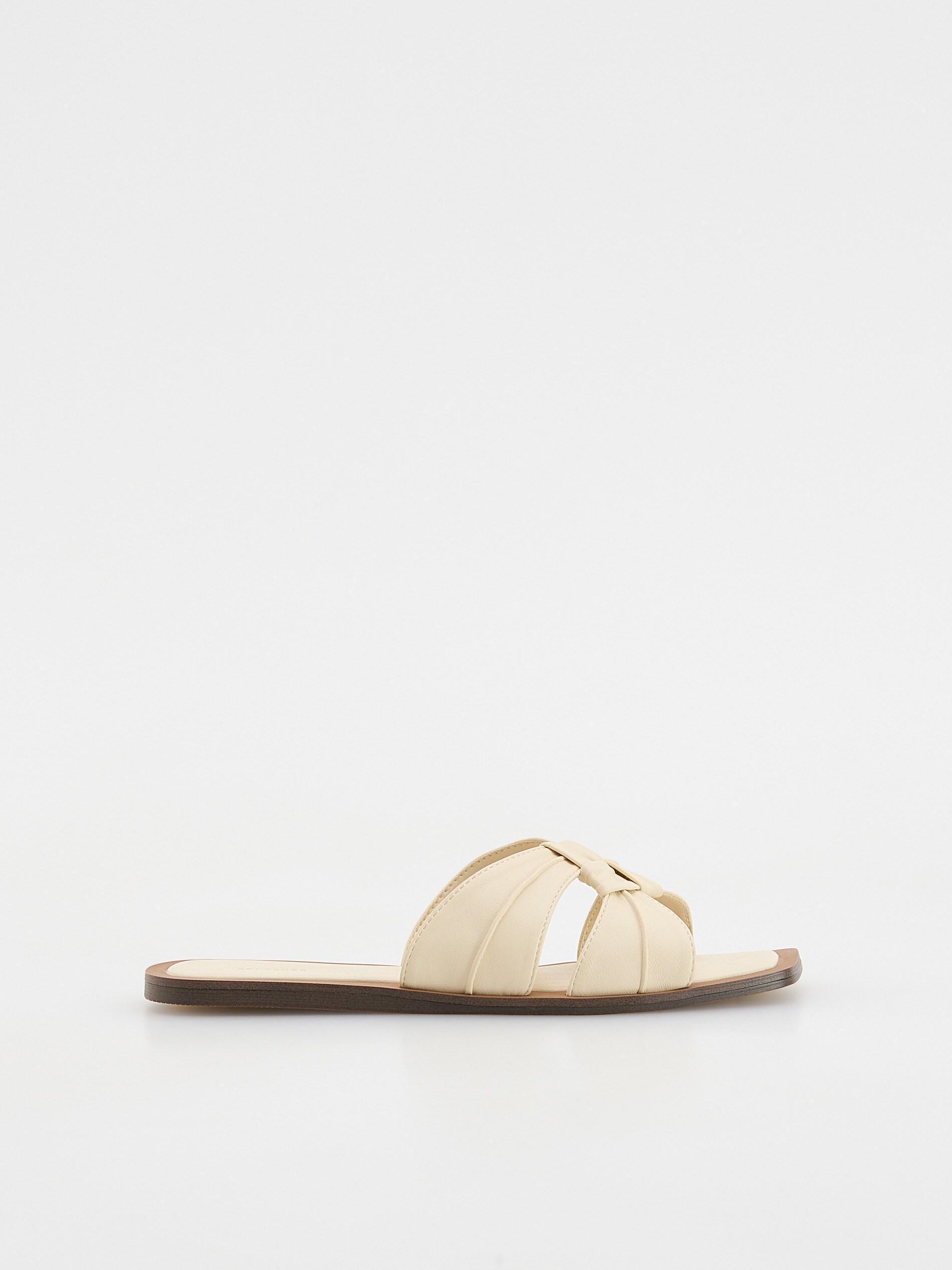 Cream Mules With Straps, Ivory, large image number 0