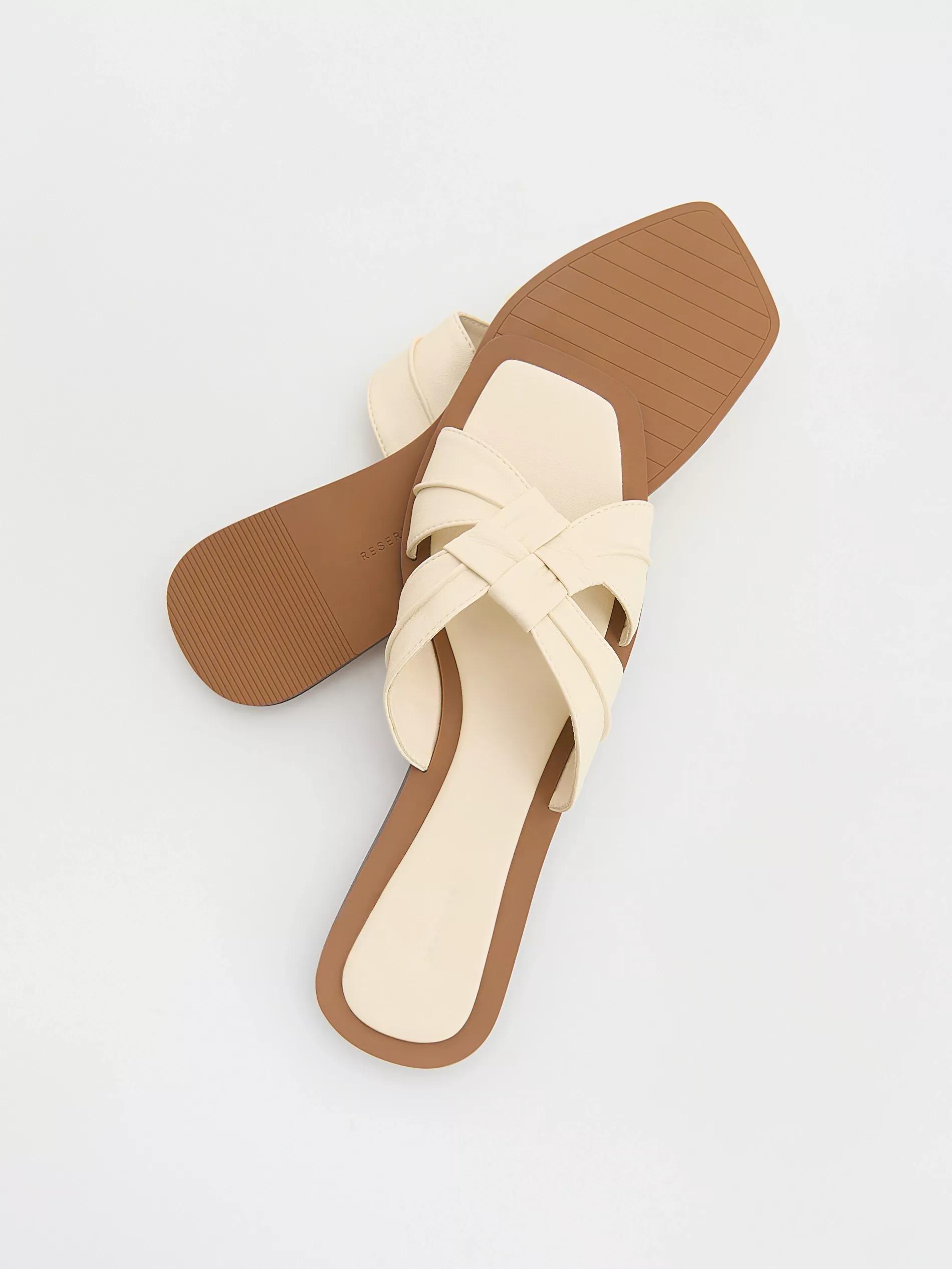 Cream Mules With Straps, , large image number 3