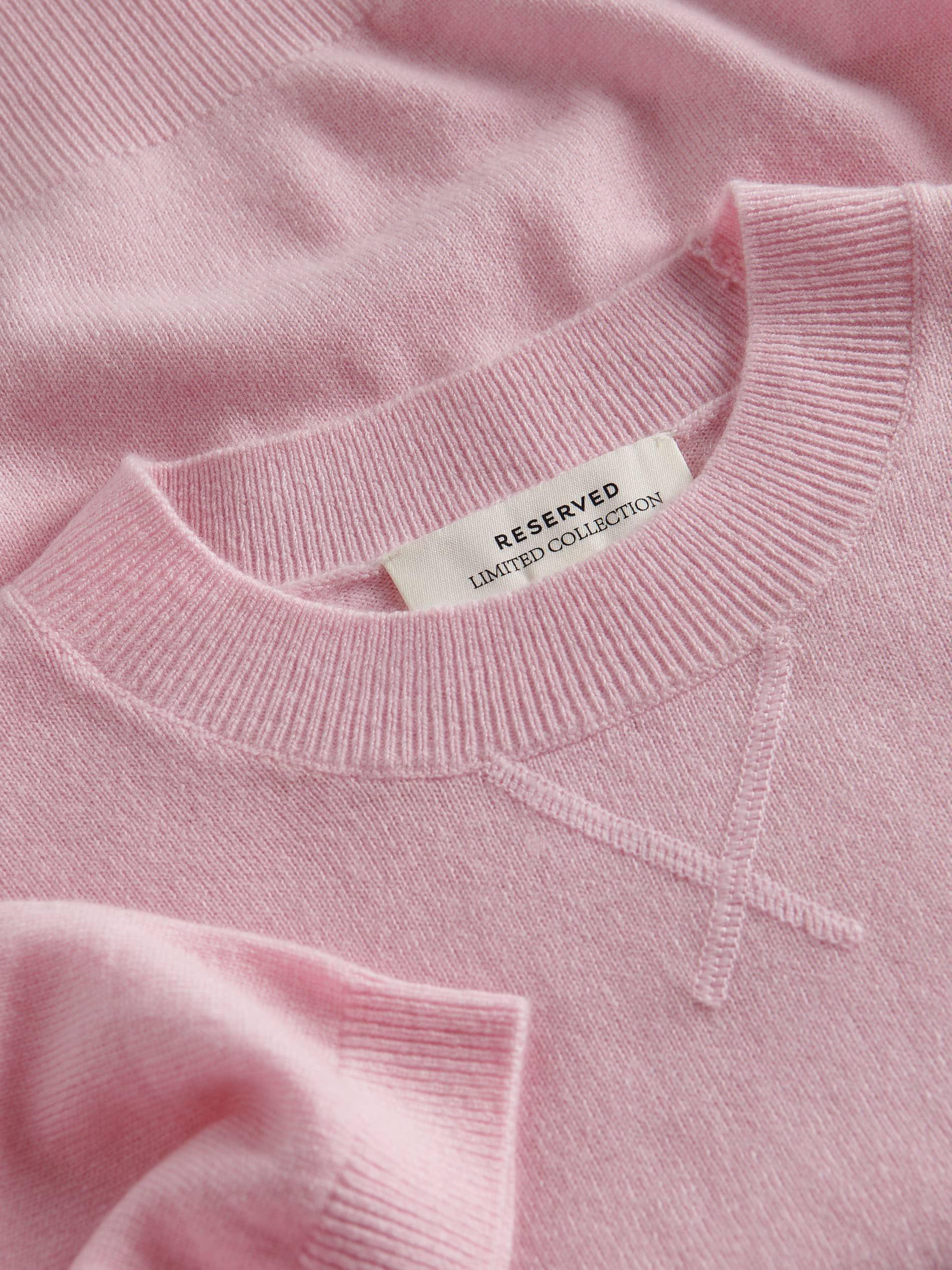 Pink Short-Sleeved Wool Sweater, , large image number 2
