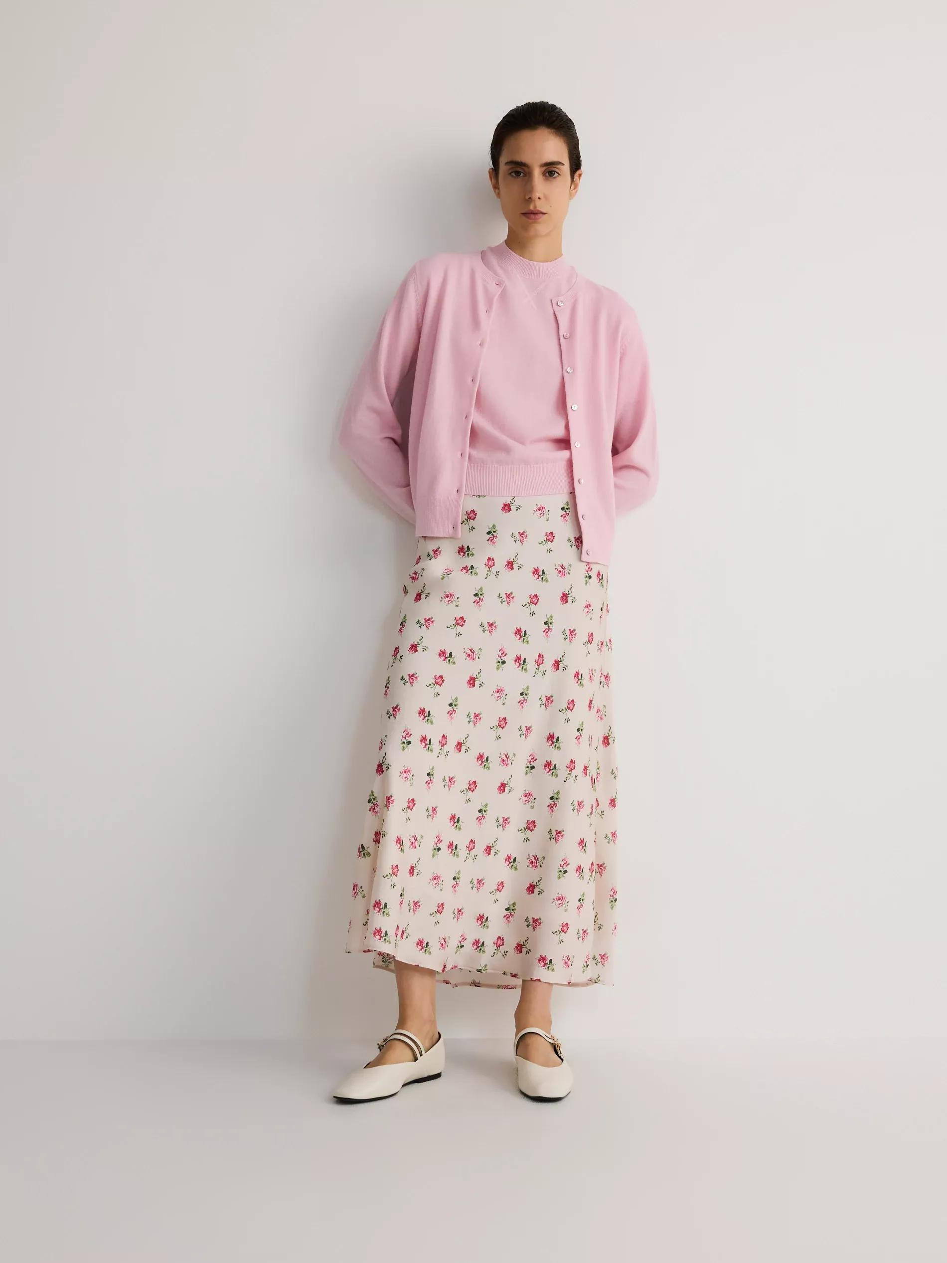 Pink Short-Sleeved Wool Sweater, , large image number 4