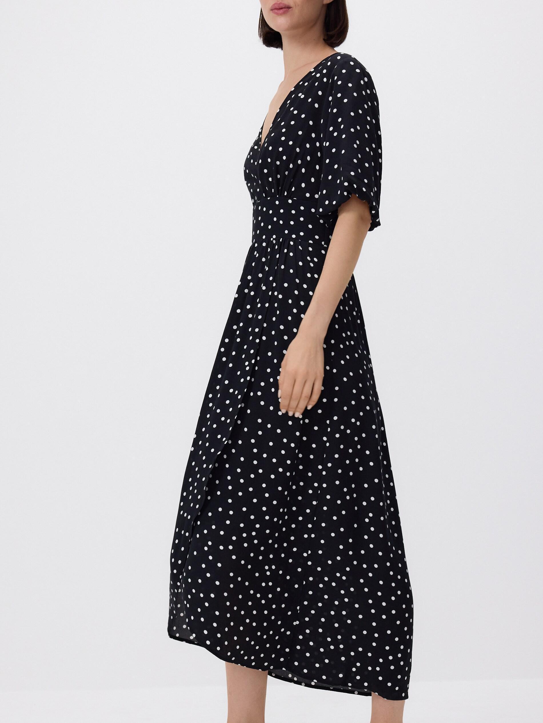 Black Viscose Dress, Black, medium