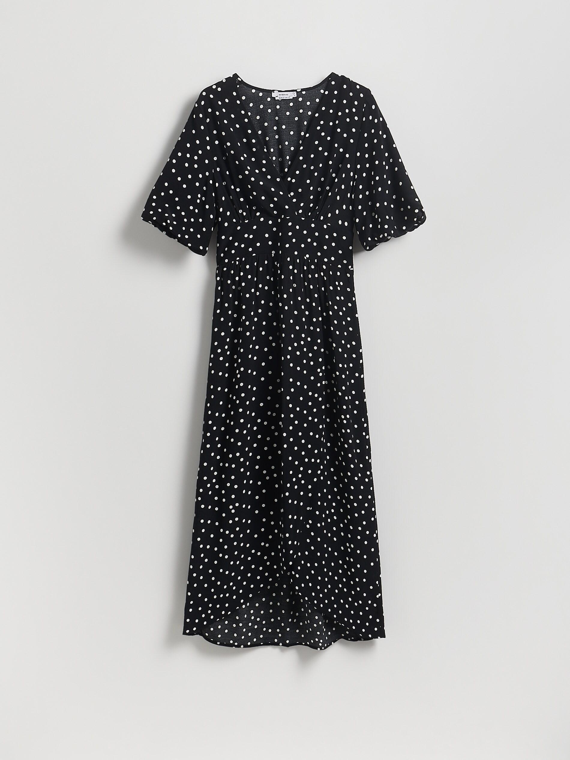 Black Viscose Dress, Black, large image number 4