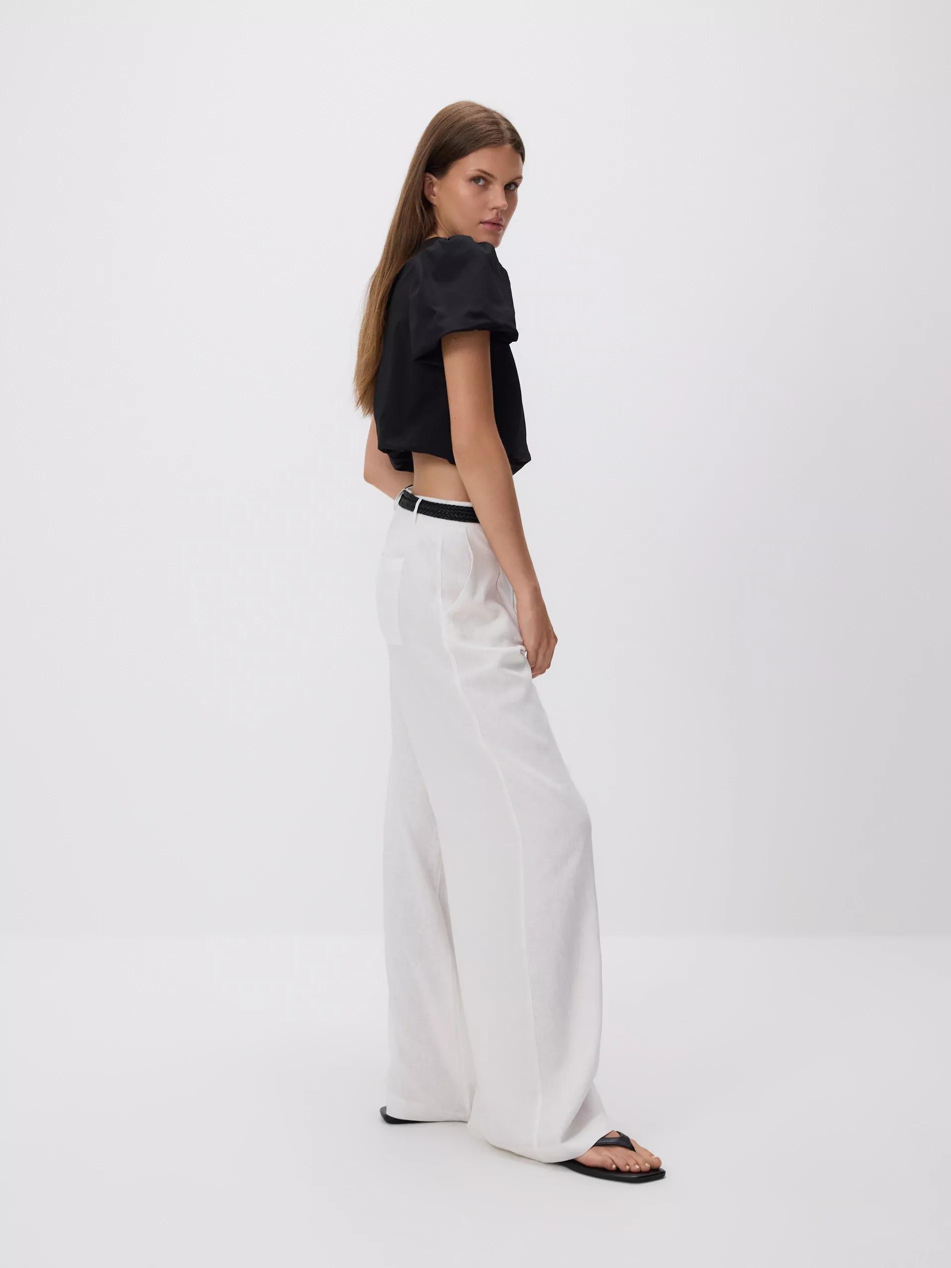 Black Puff Sleeve Top, , large image number 3