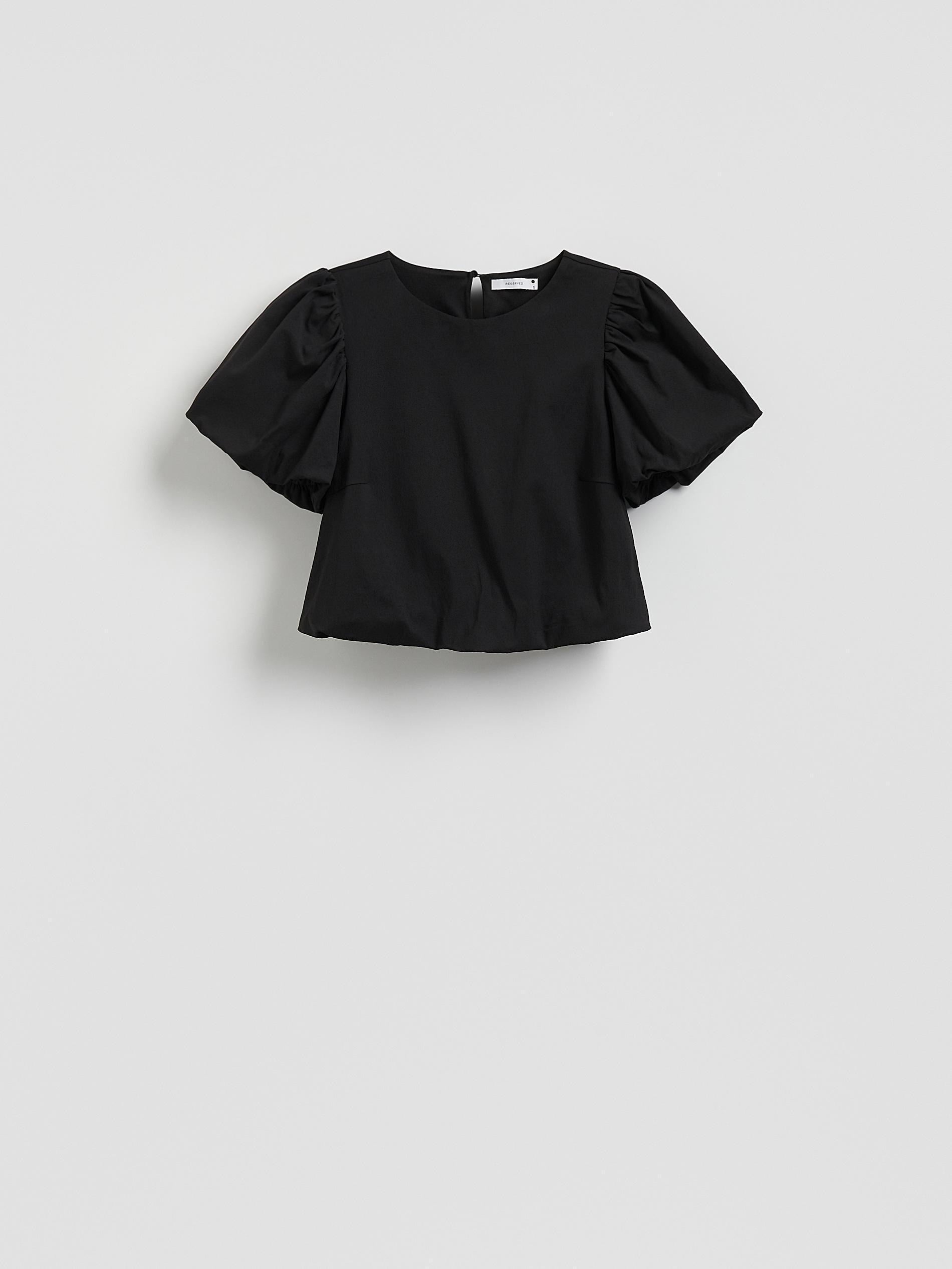 Black Puff Sleeve Top, , large image number 4
