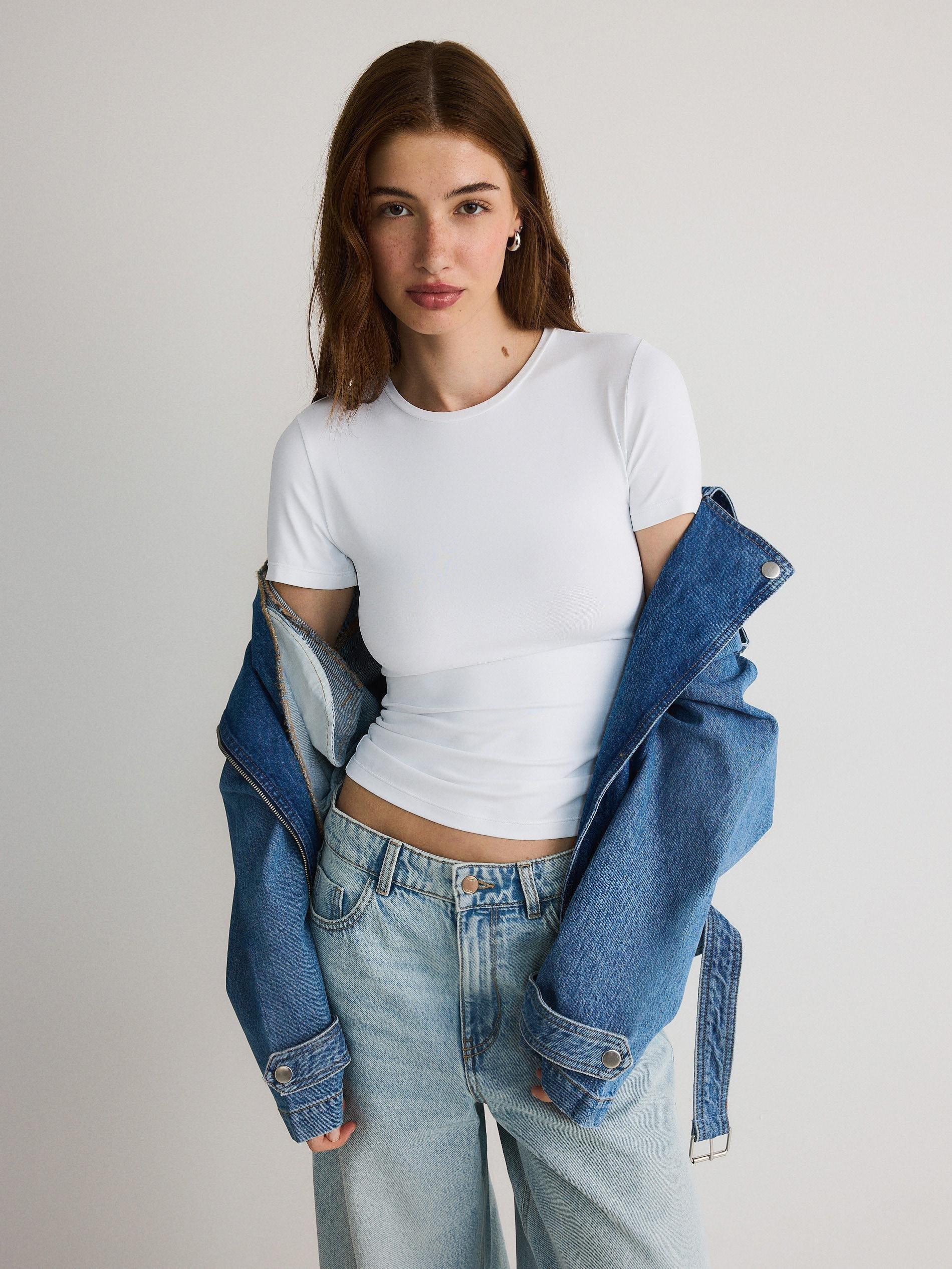 White Jersey T-Shirt, , large image number 2