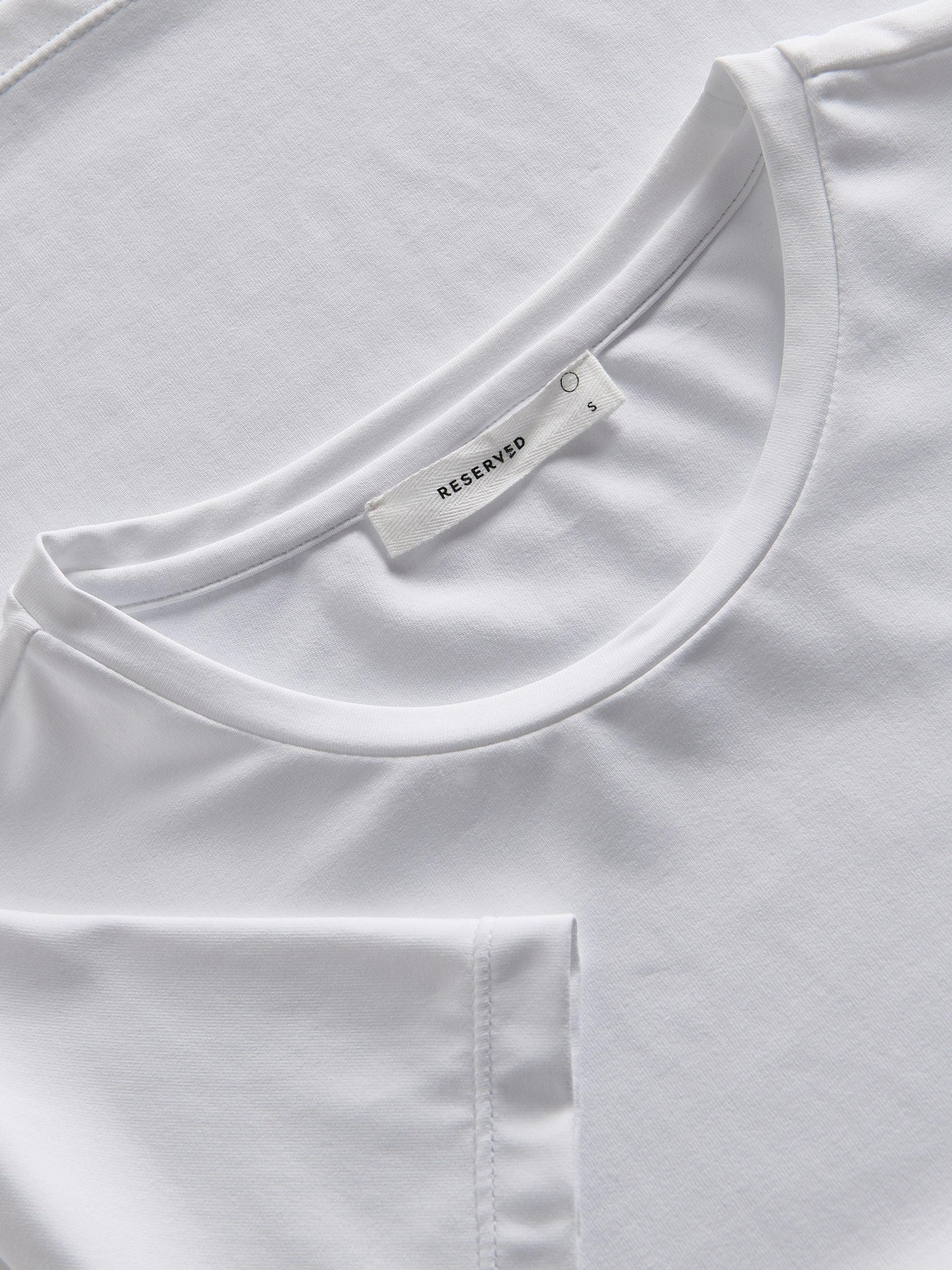 White Jersey T-Shirt, , large image number 5