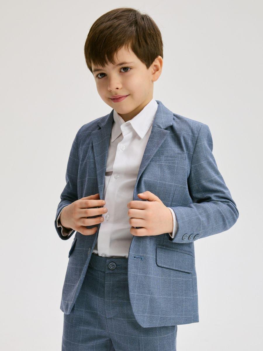 Blue Jacket With Added Viscose, , medium