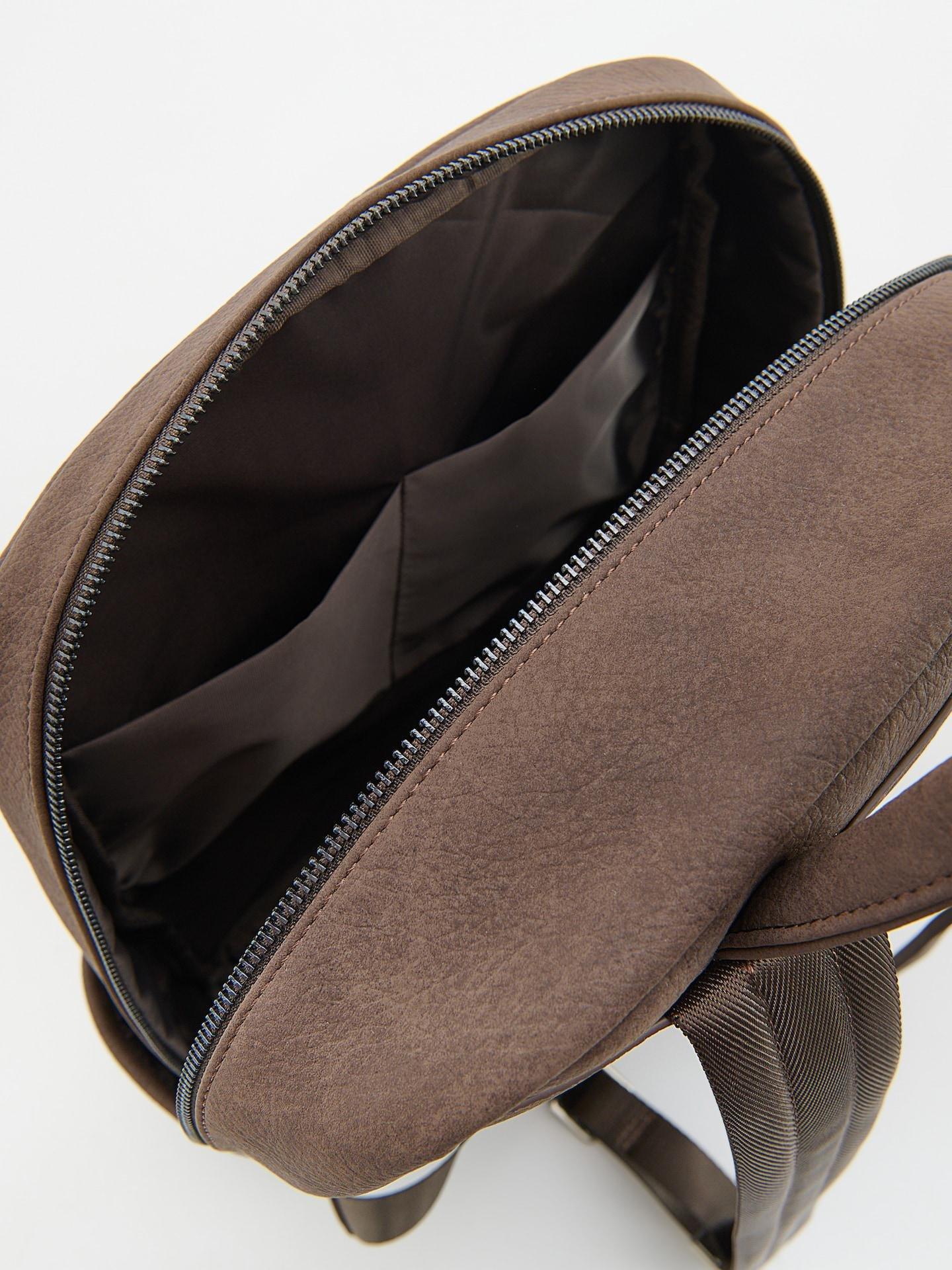 Brown Spacious Backpack With Handle, Brown, large image number 3