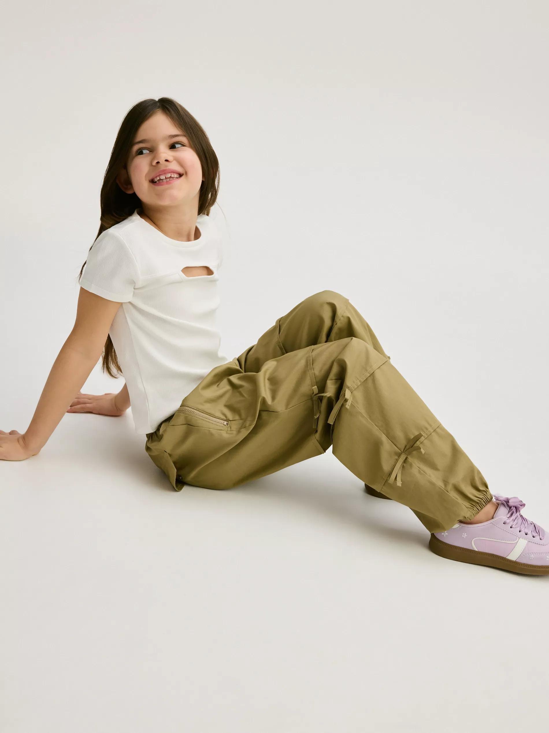 Cream Striped Knit T-Shirt With Deep Back Neckline, Ivory, large image number 3