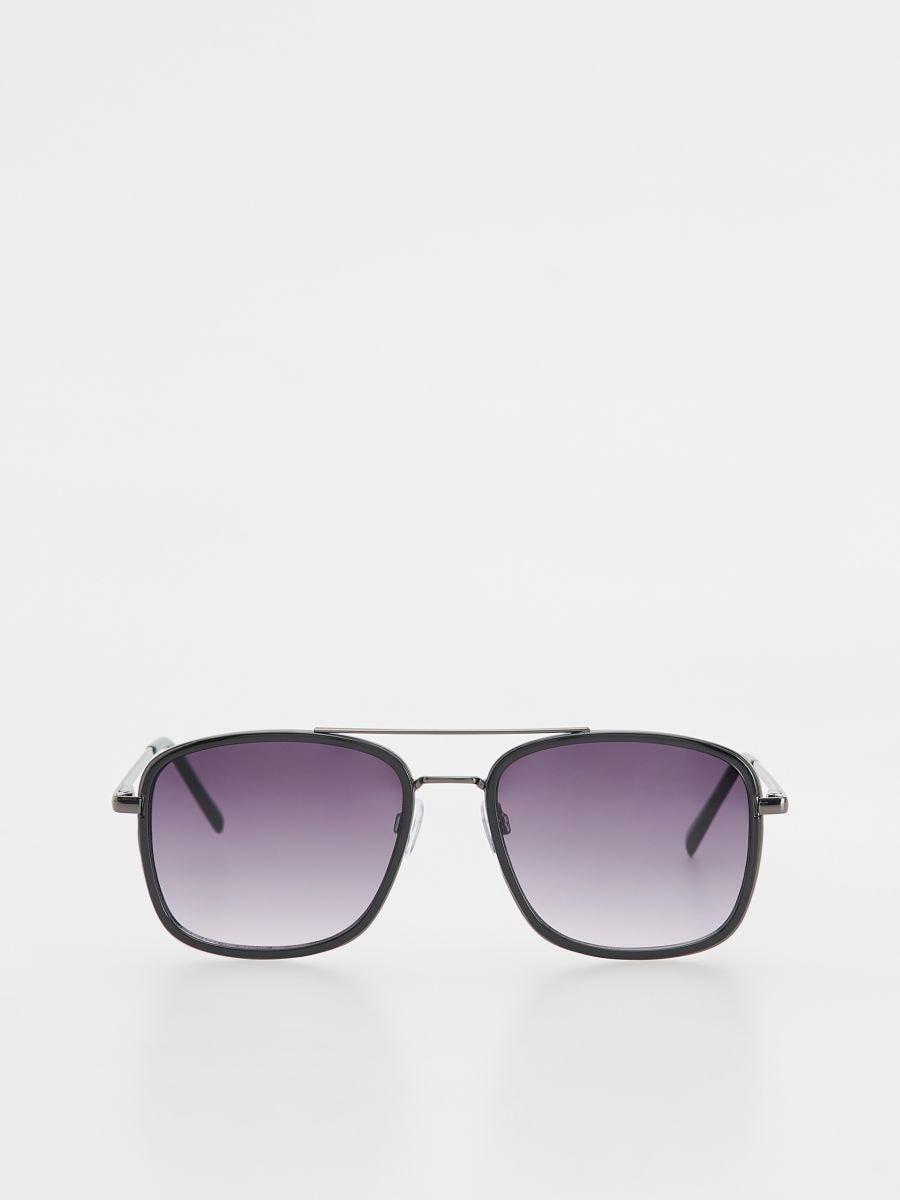 Black Aviator Sunglasses, , medium