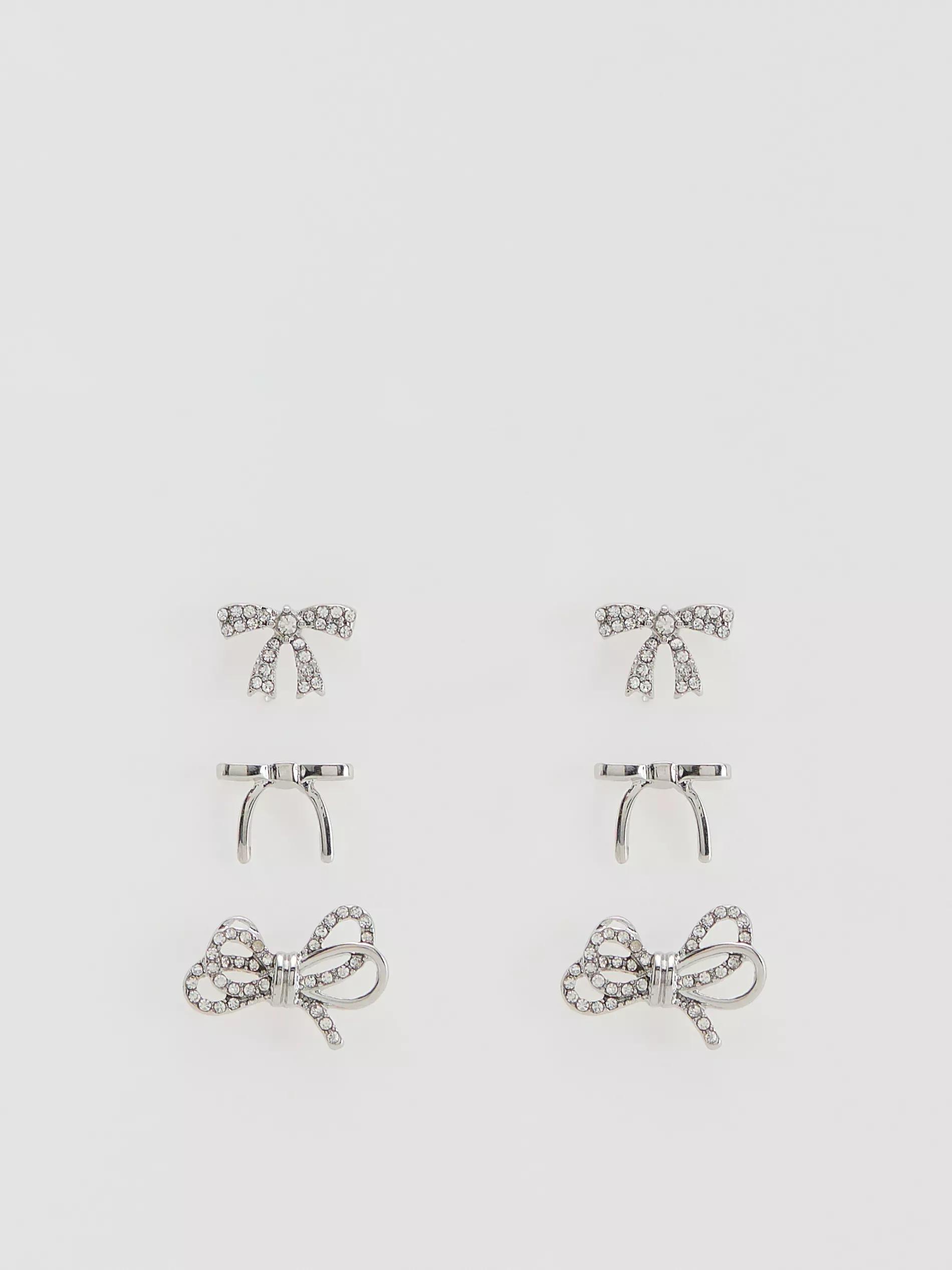 Silver Earrings Set, Silver, large image number 0