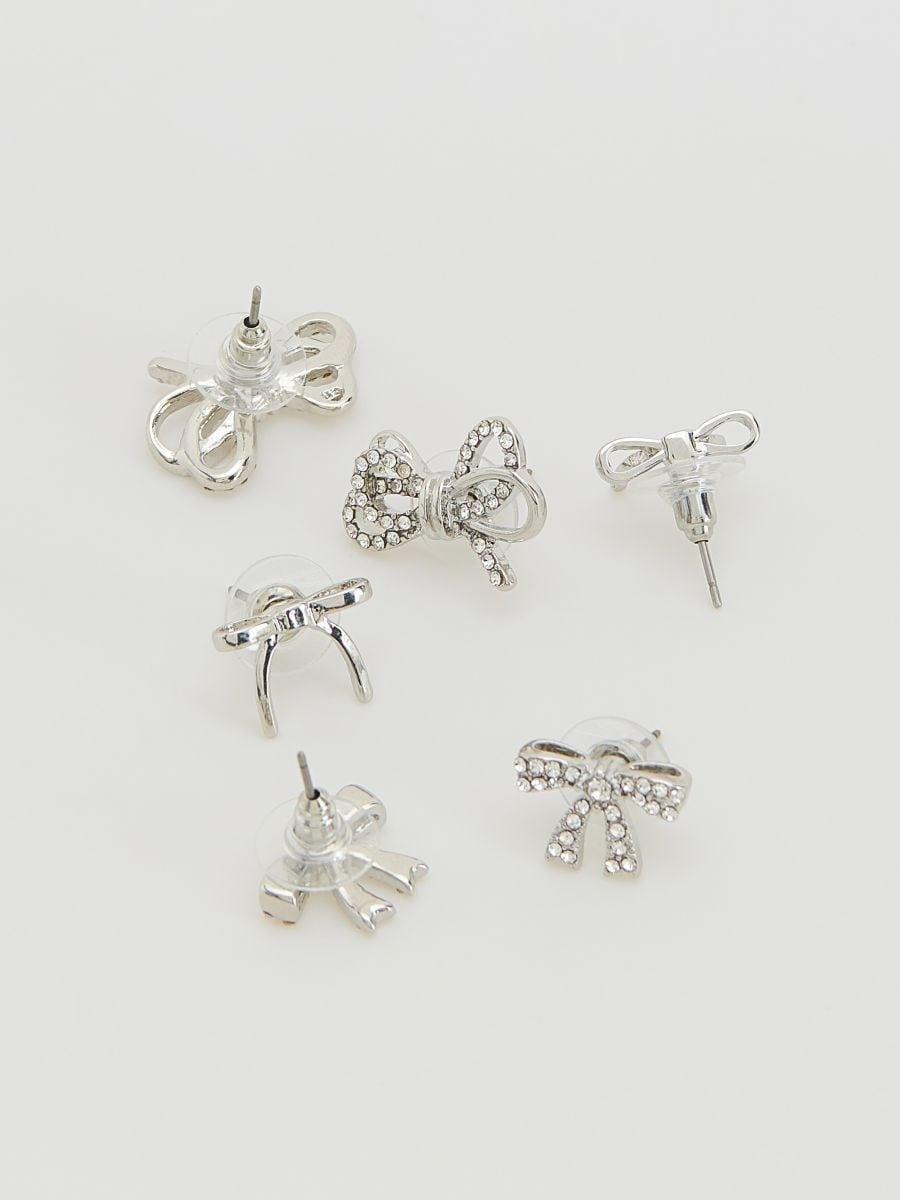 Silver Earrings Set, Silver, large image number 1