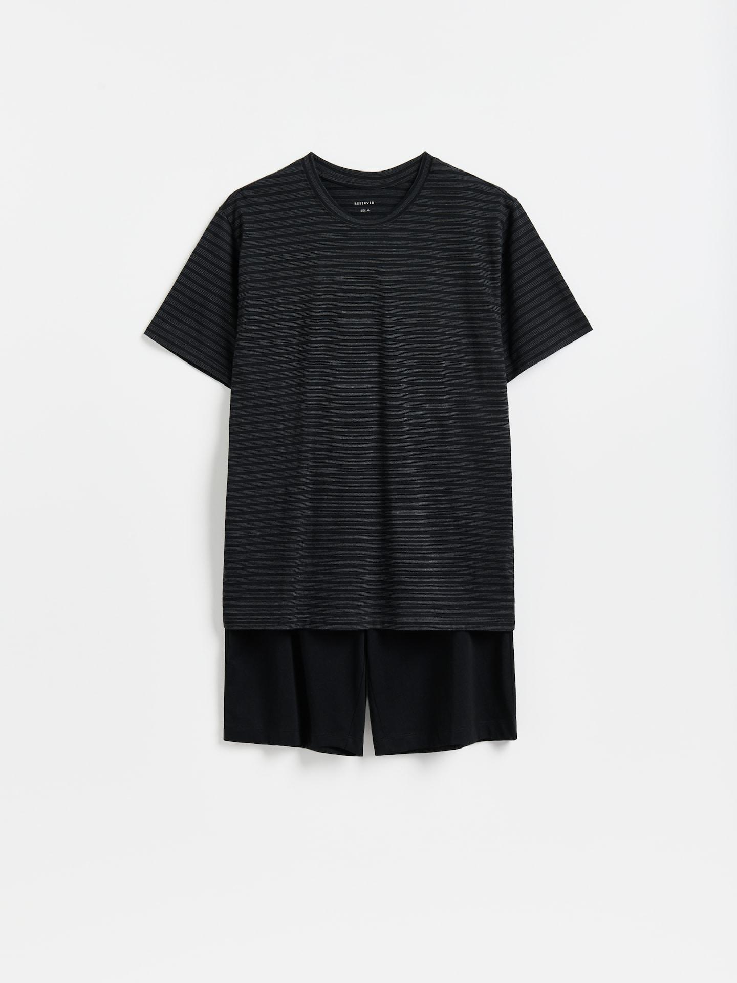 Grey Two Piece Cotton Pyjama Set, Grey, large image number 0