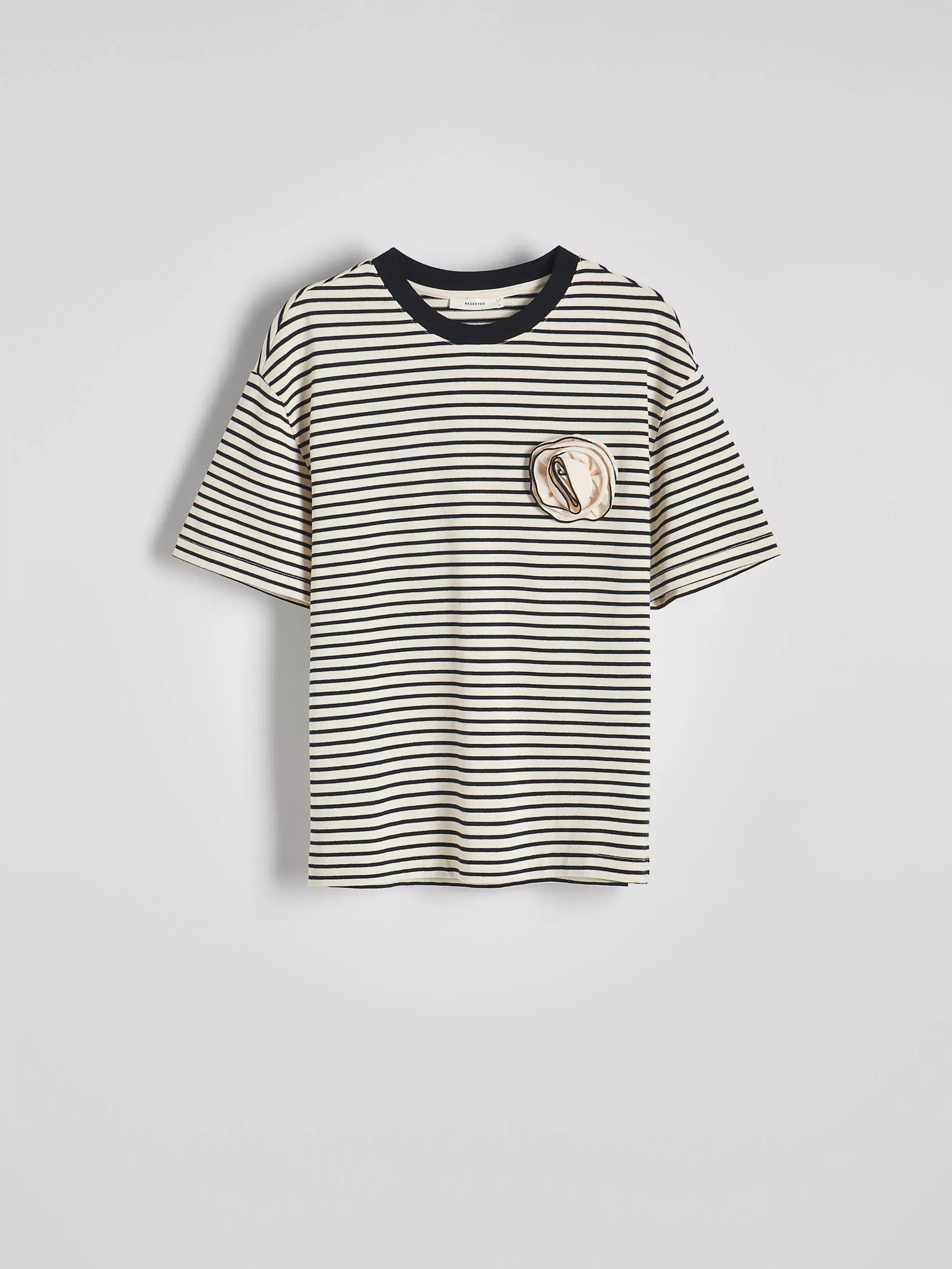 Black Striped T-Shirt, , large image number 2