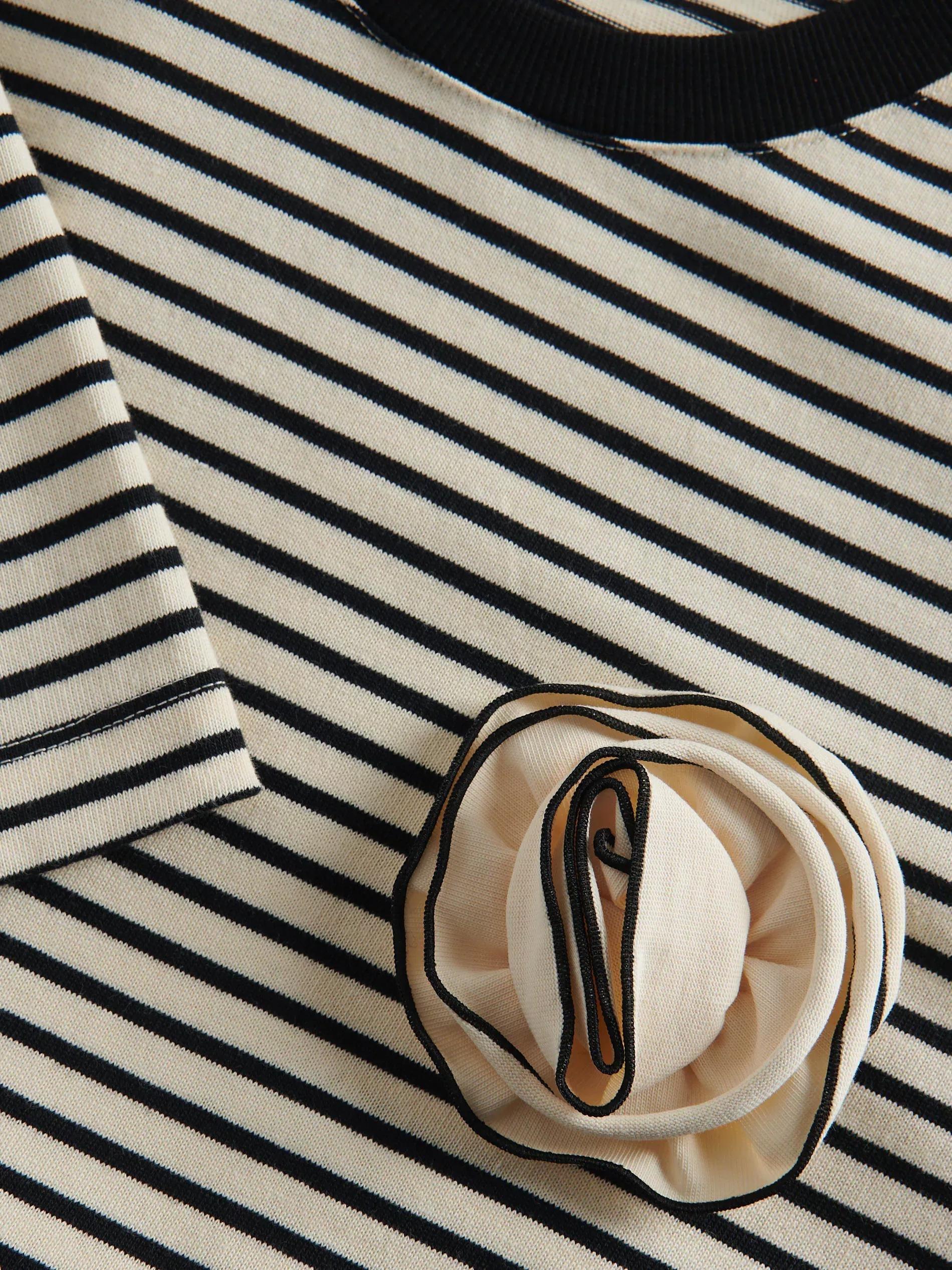 Black Striped T-Shirt, , large image number 3