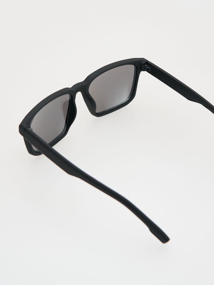 Black Wayfarer Sunglasses, Black, large image number 1