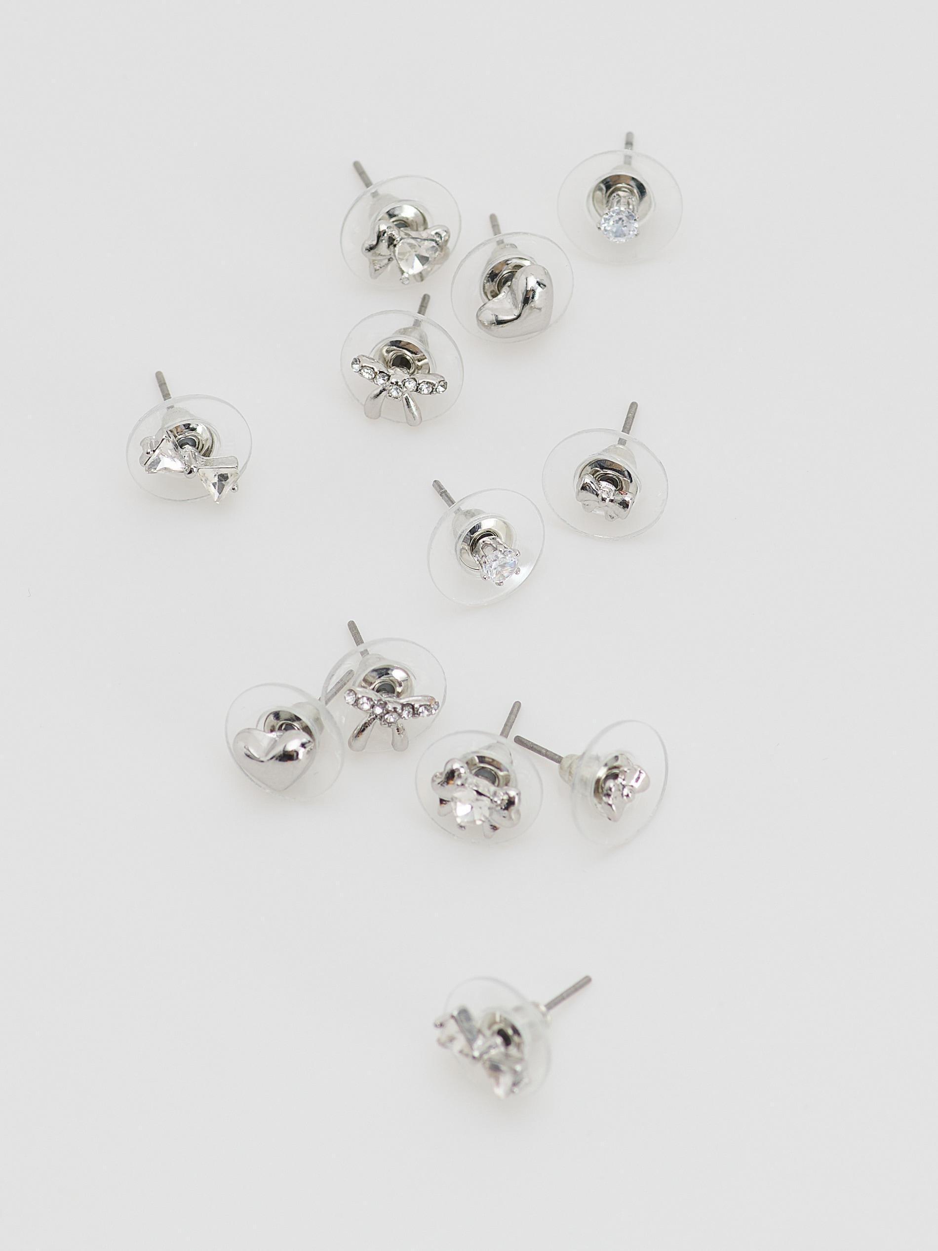 Silver Earrings, Silver, medium