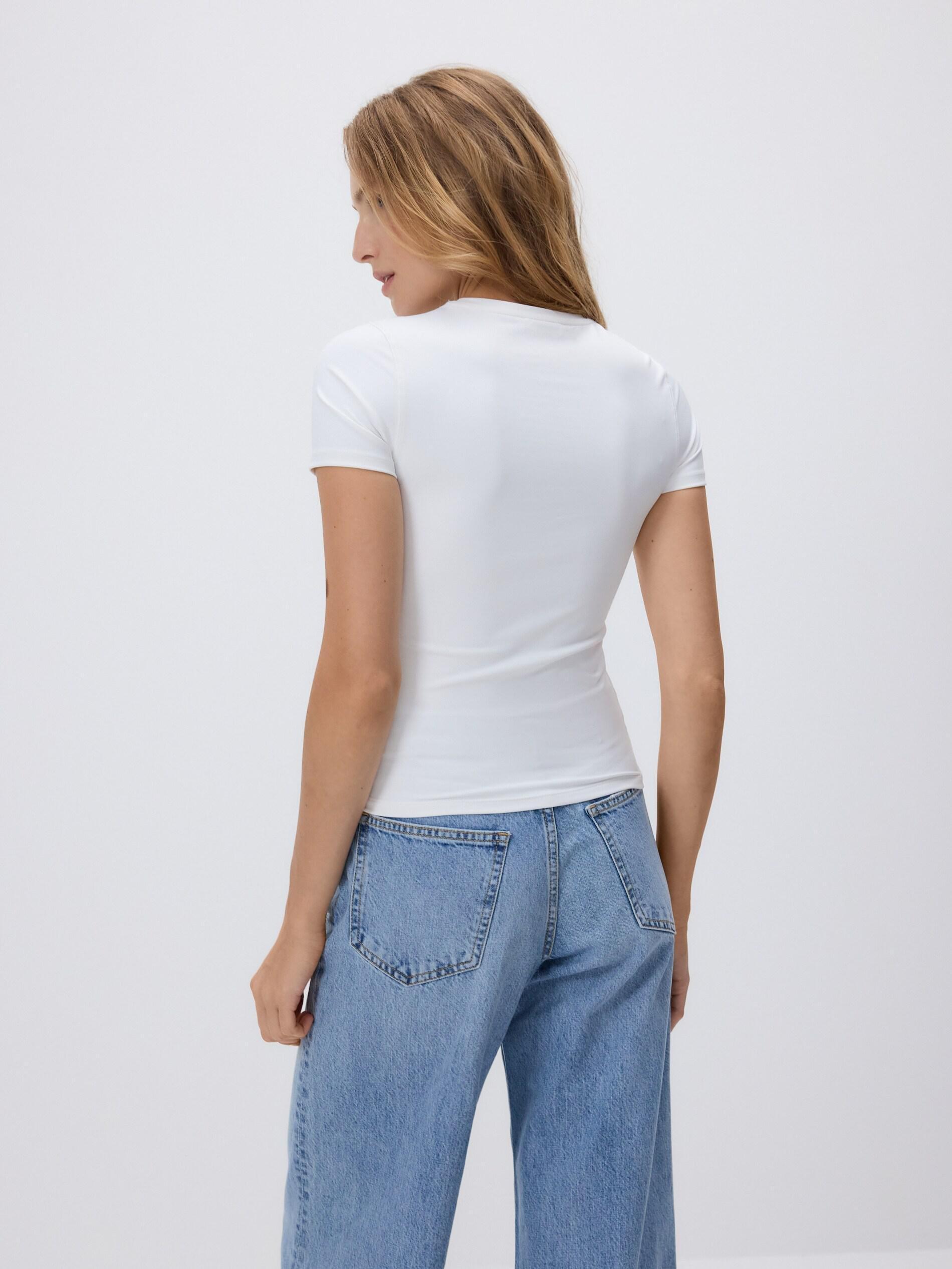 White Plain Regular Fit T-Shirt, White, large image number 3