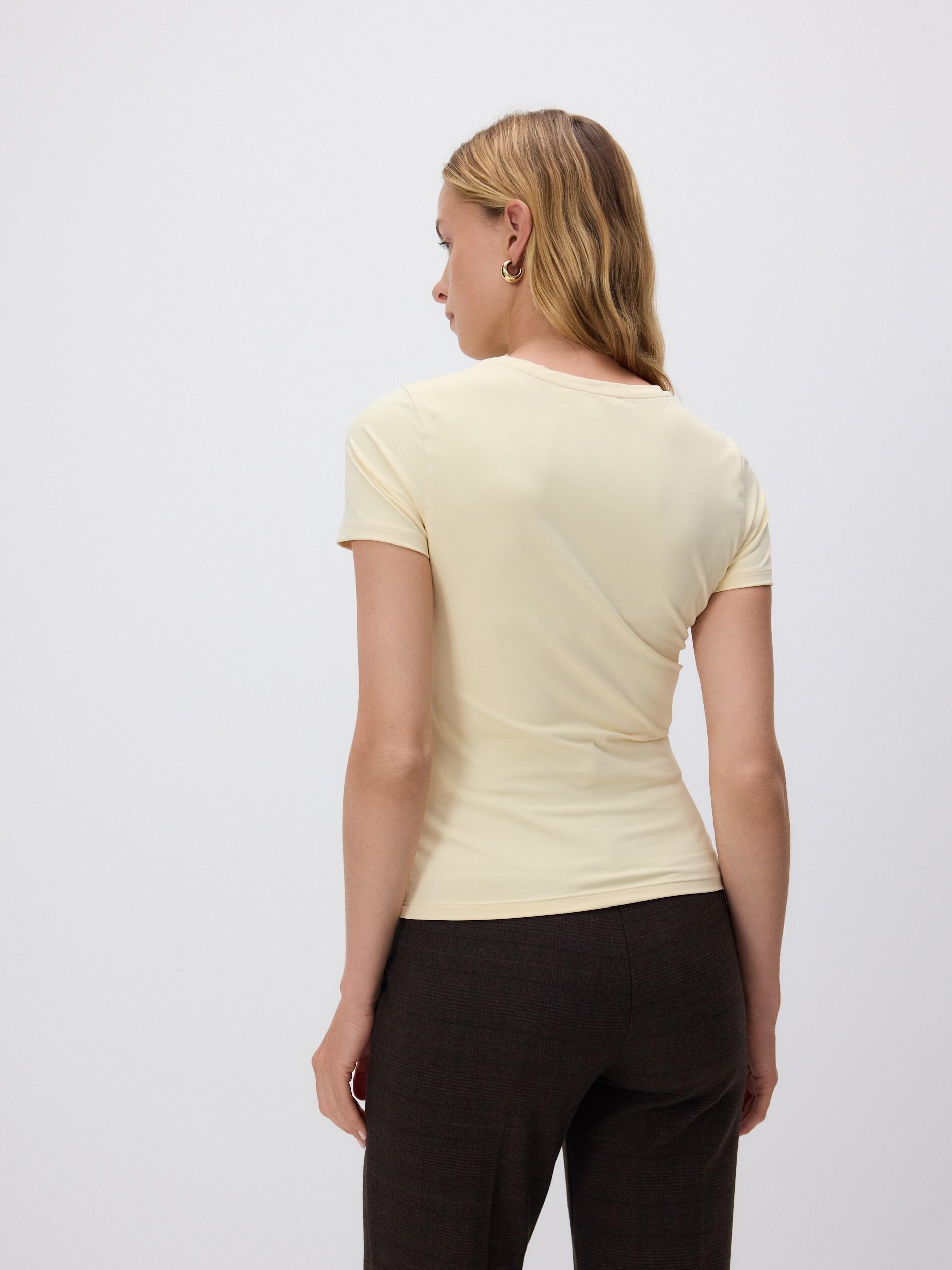 Yellow Plain Regular Fit T-Shirt, Yellow, large image number 2