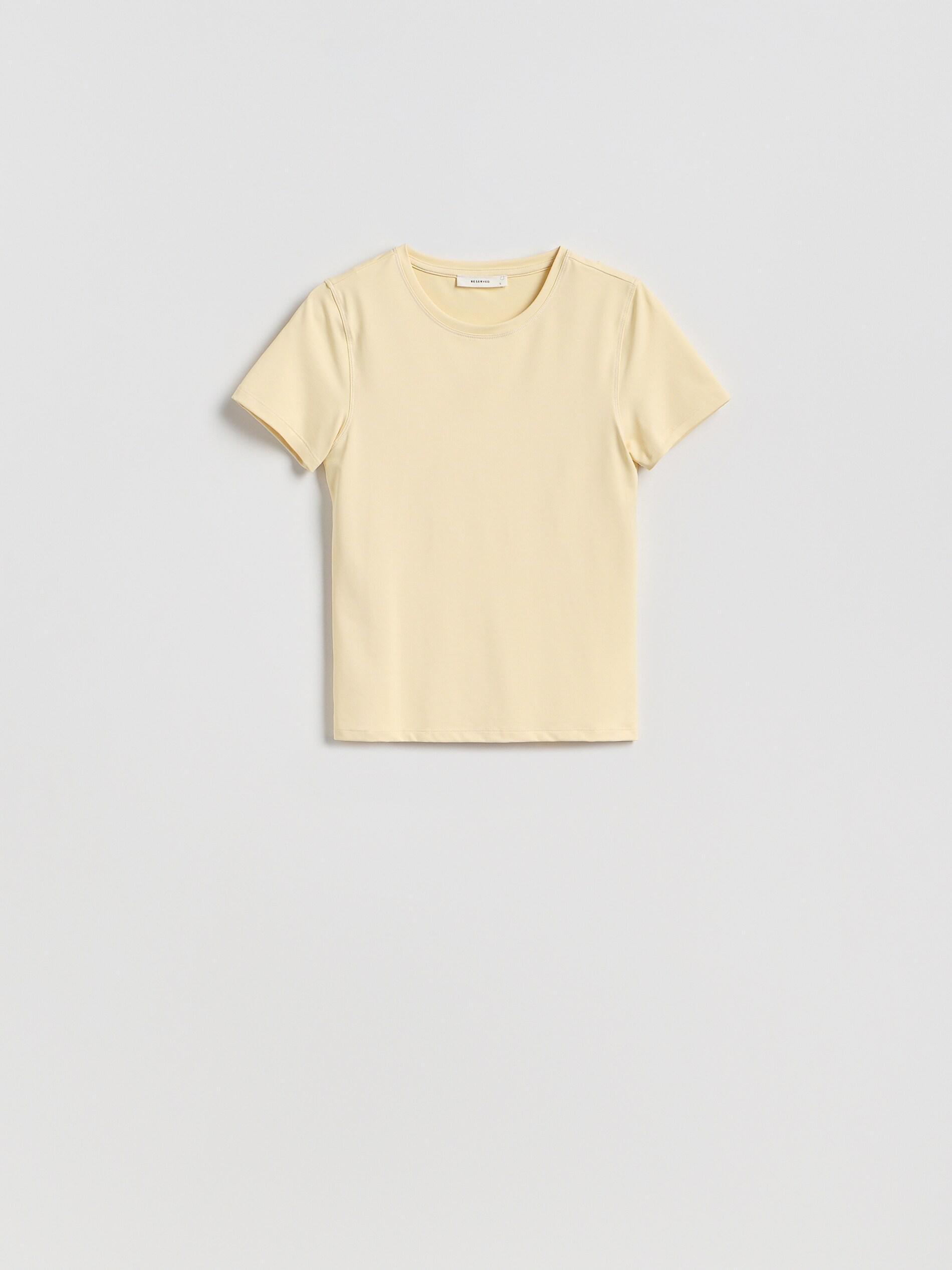 Yellow Plain Regular Fit T-Shirt, Yellow, large image number 4
